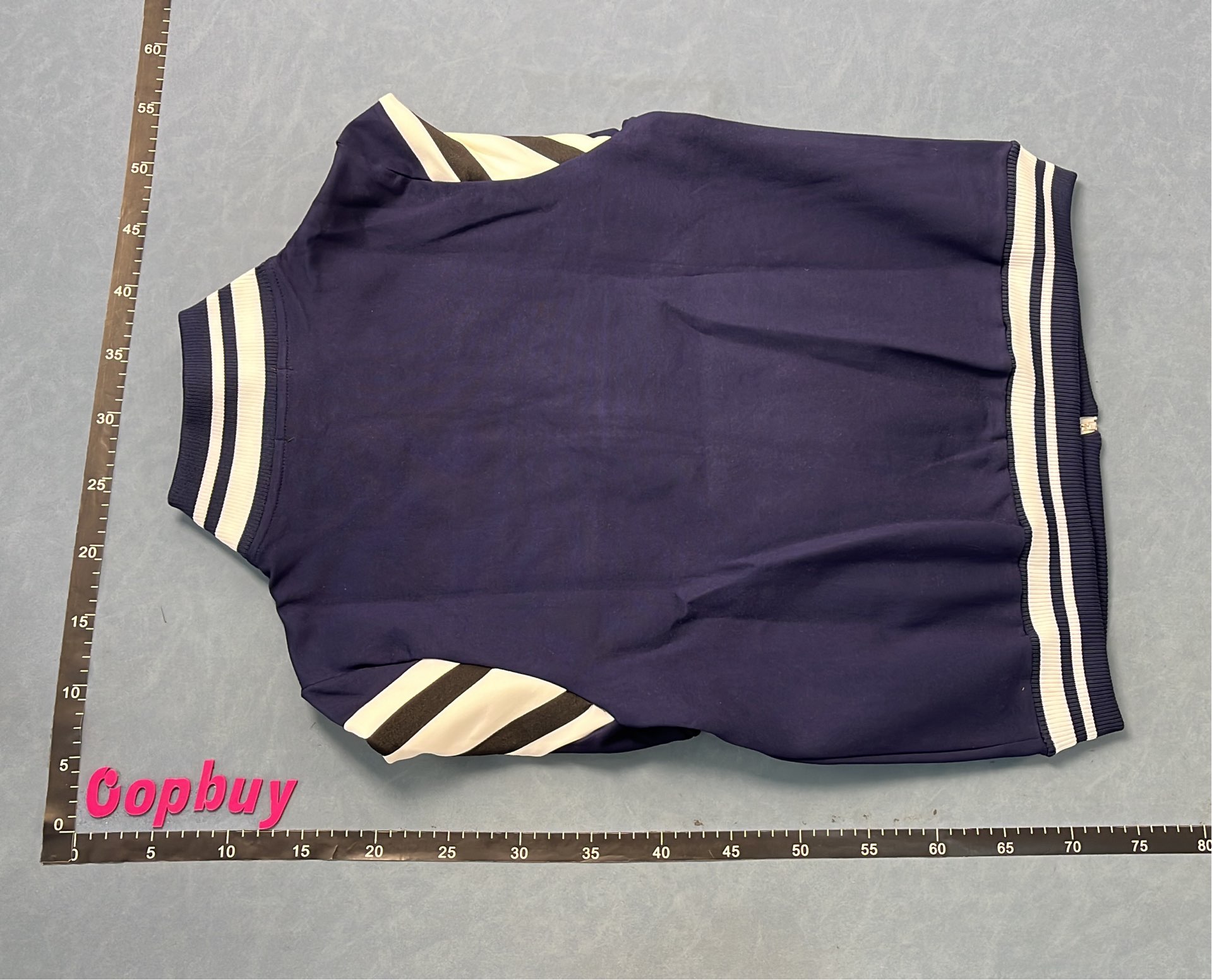 Prada Navy Blue Track Suit Set with White Stripes