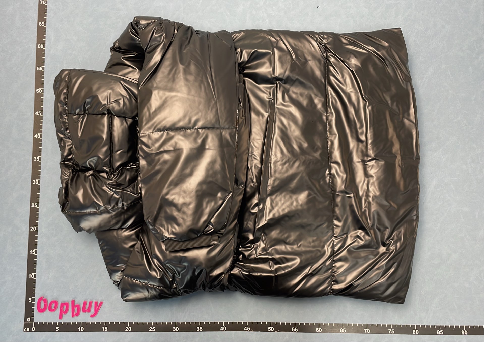 Prada Black Puffer Jacket with Hood and Red Logo