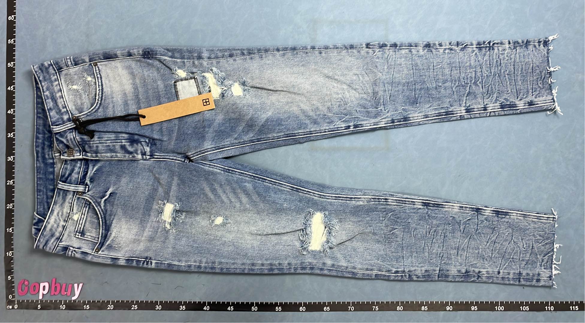 Men's Distressed Ripped Jeans - Slim Fit Denim Pants