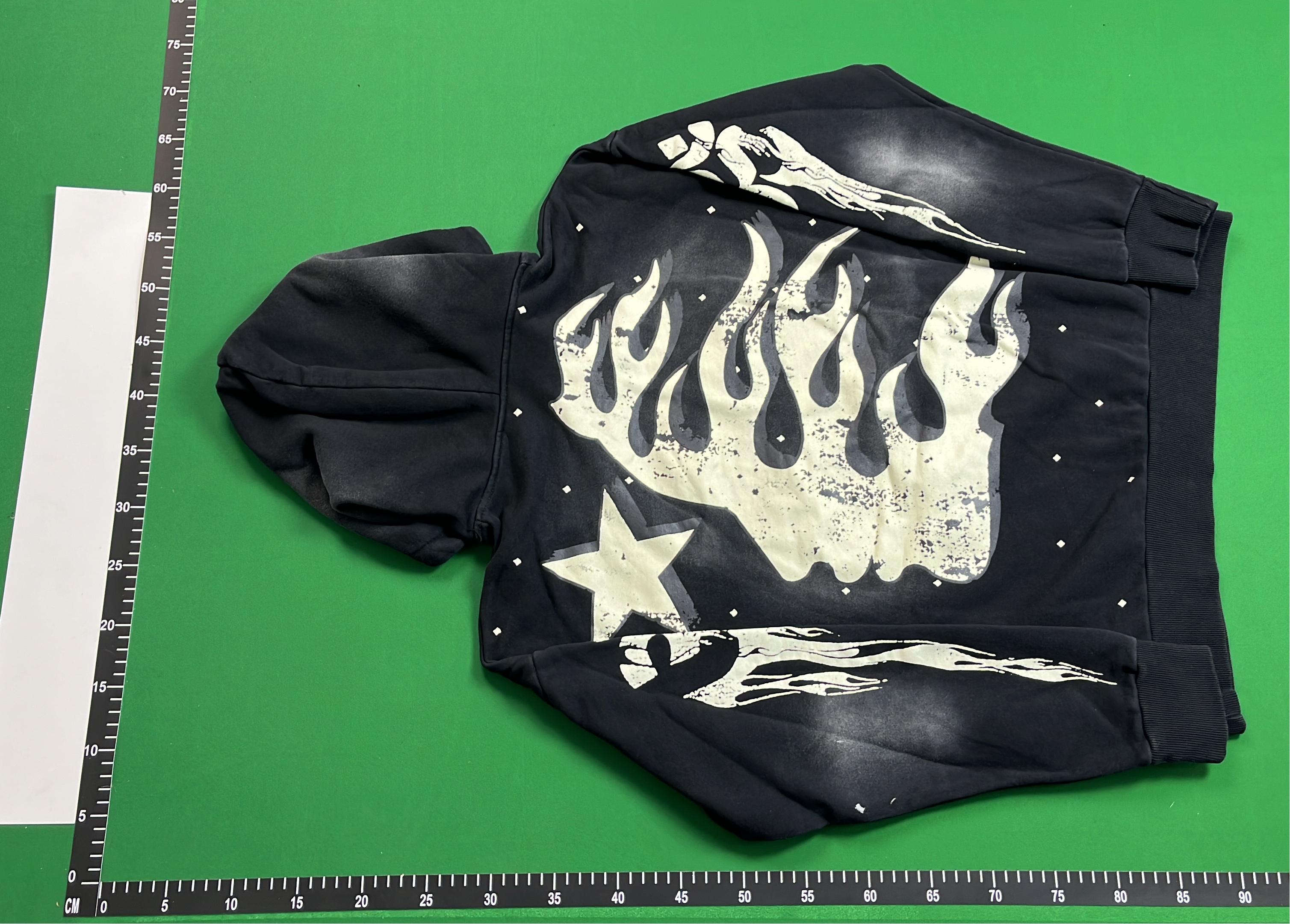 Hellstar Hoodie Sweatshirt Black Tie-Dye Logo Design