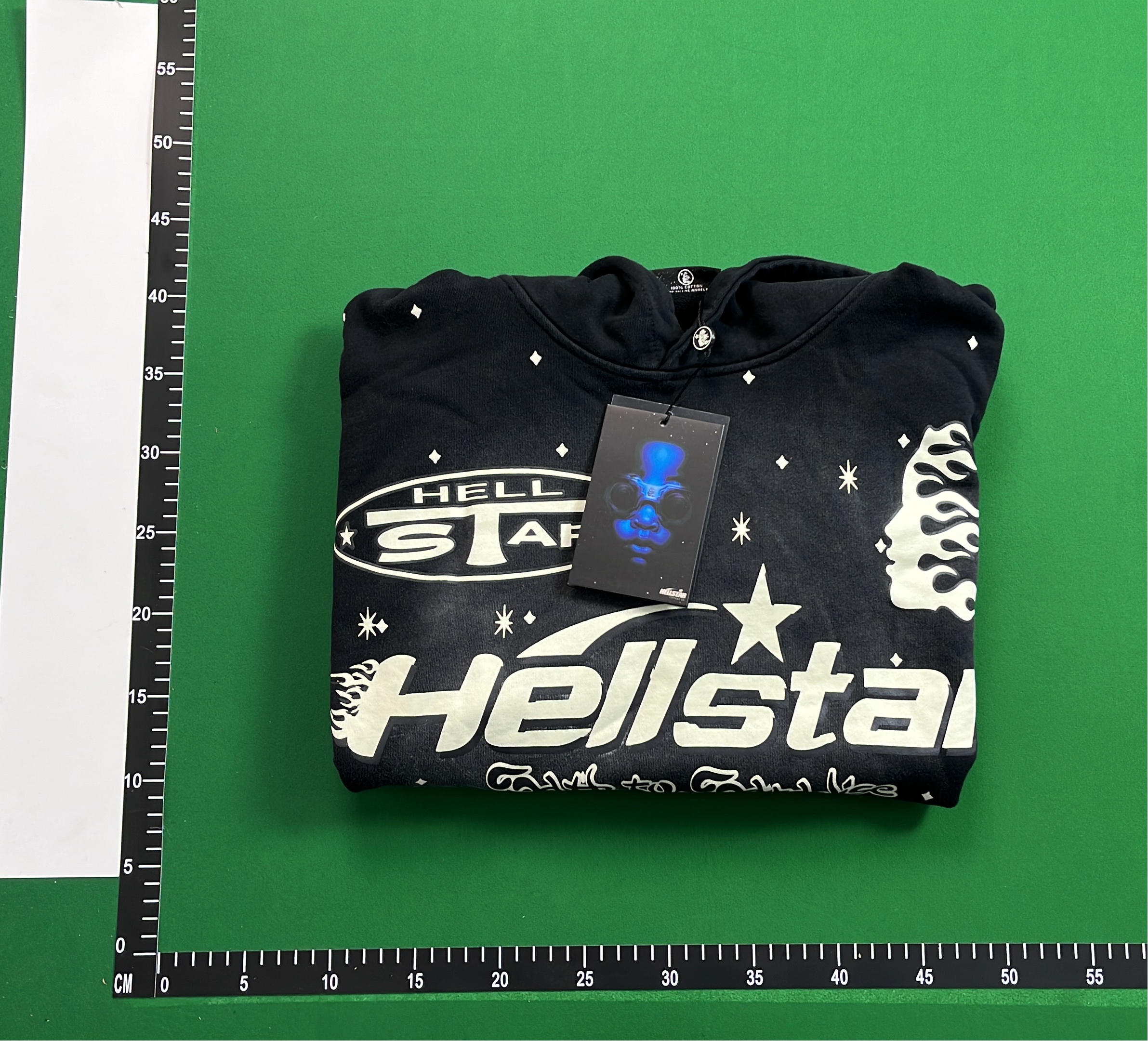 Hellstar Hoodie Sweatshirt Black Tie-Dye Logo Design
