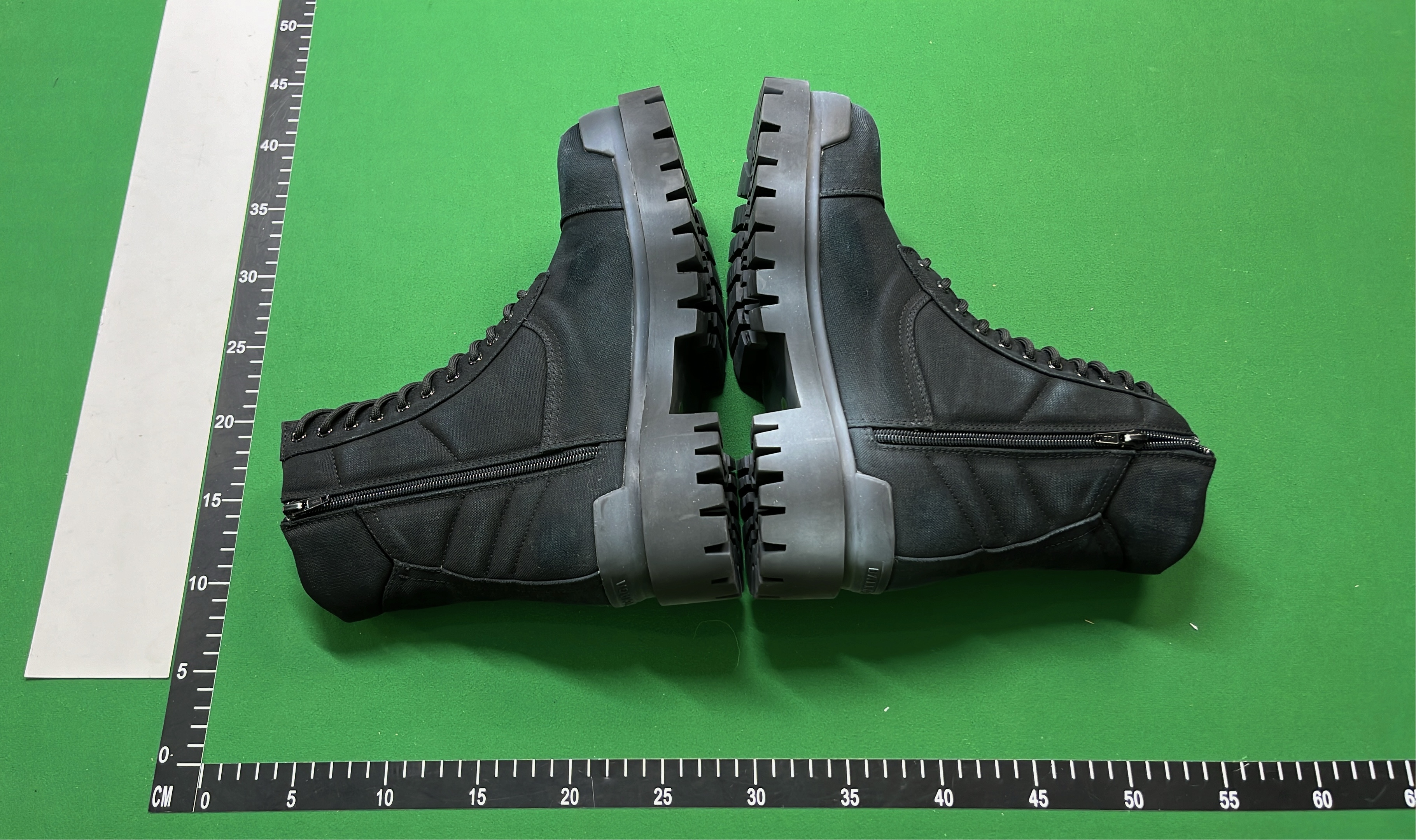 Balenciaga Black Worker Boots with Distressed Design