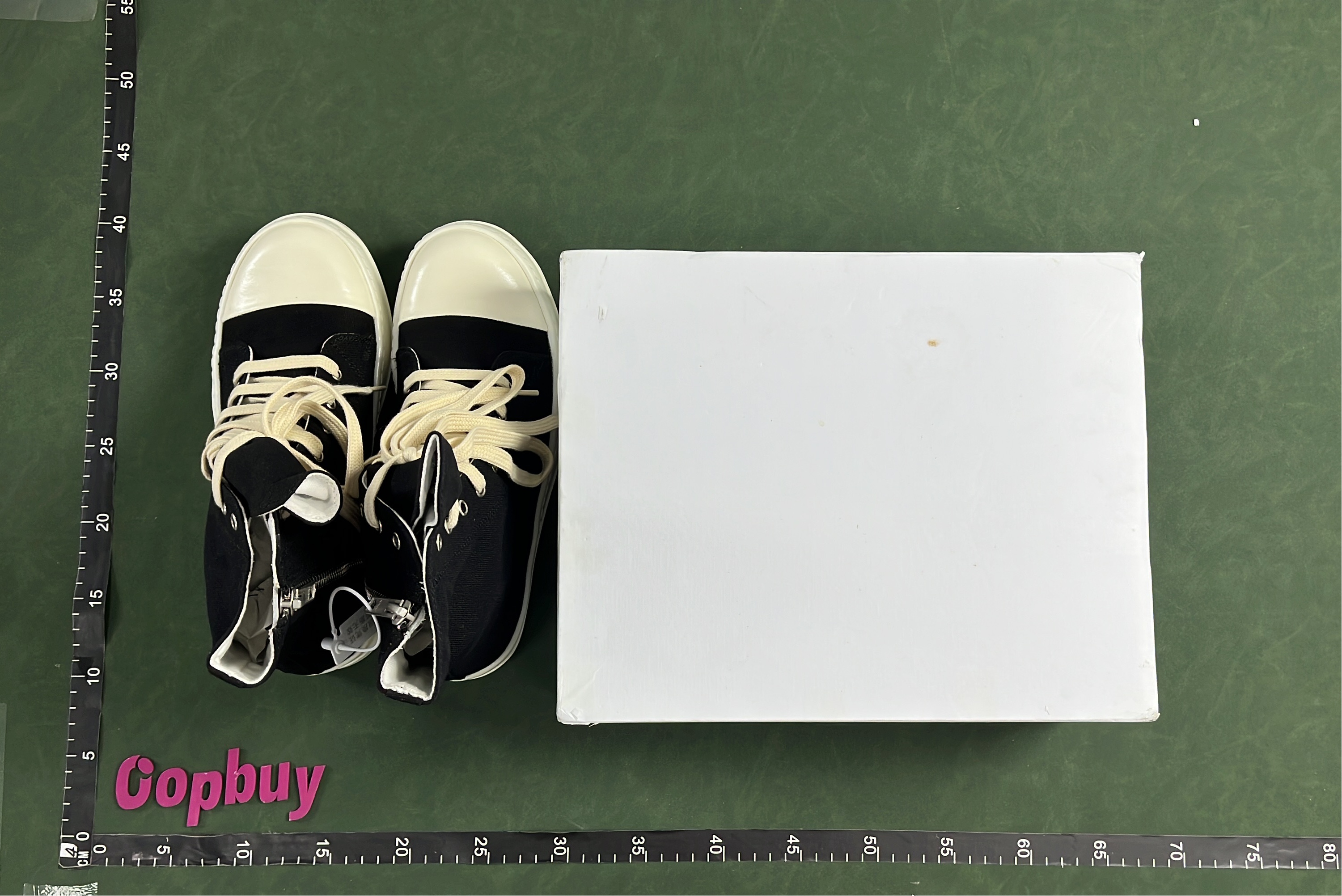 Black High Top Canvas Sneakers with White Sole and Zipper