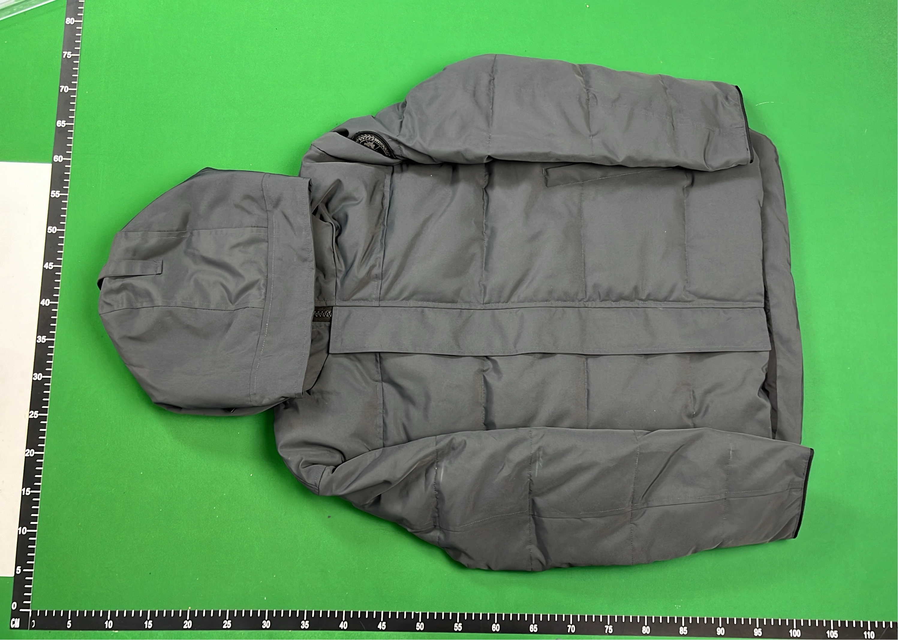 Stone Island Grey Puffer Jacket with Hood