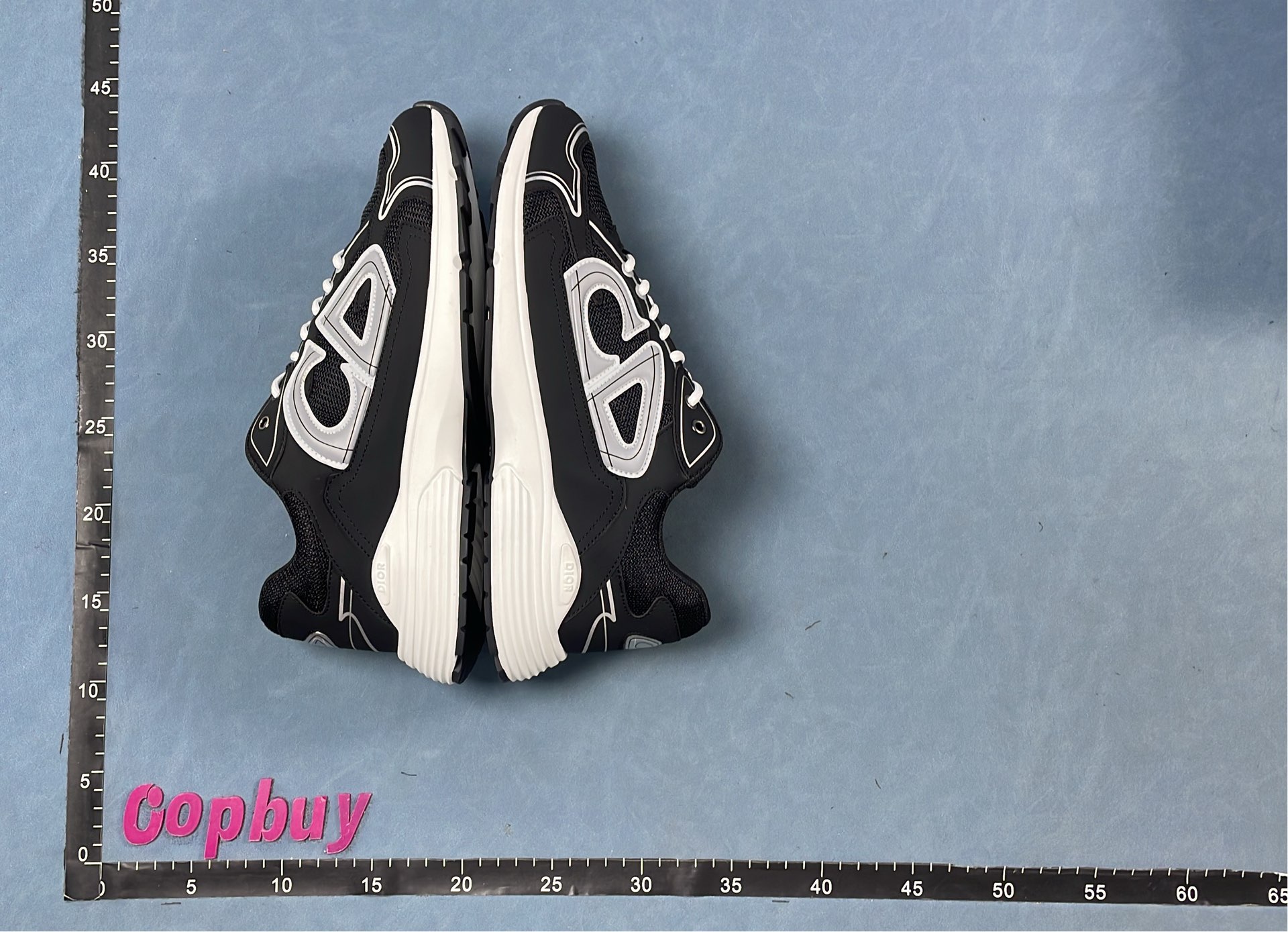 Dior Black and White Sneakers with Logo Design