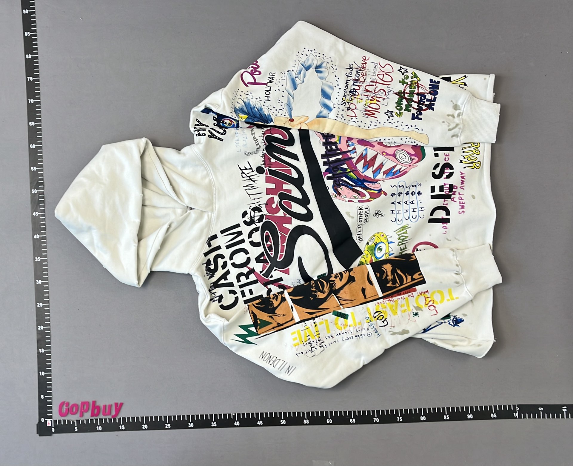 Saint Graffiti Print Hoodie - Urban Streetwear Design