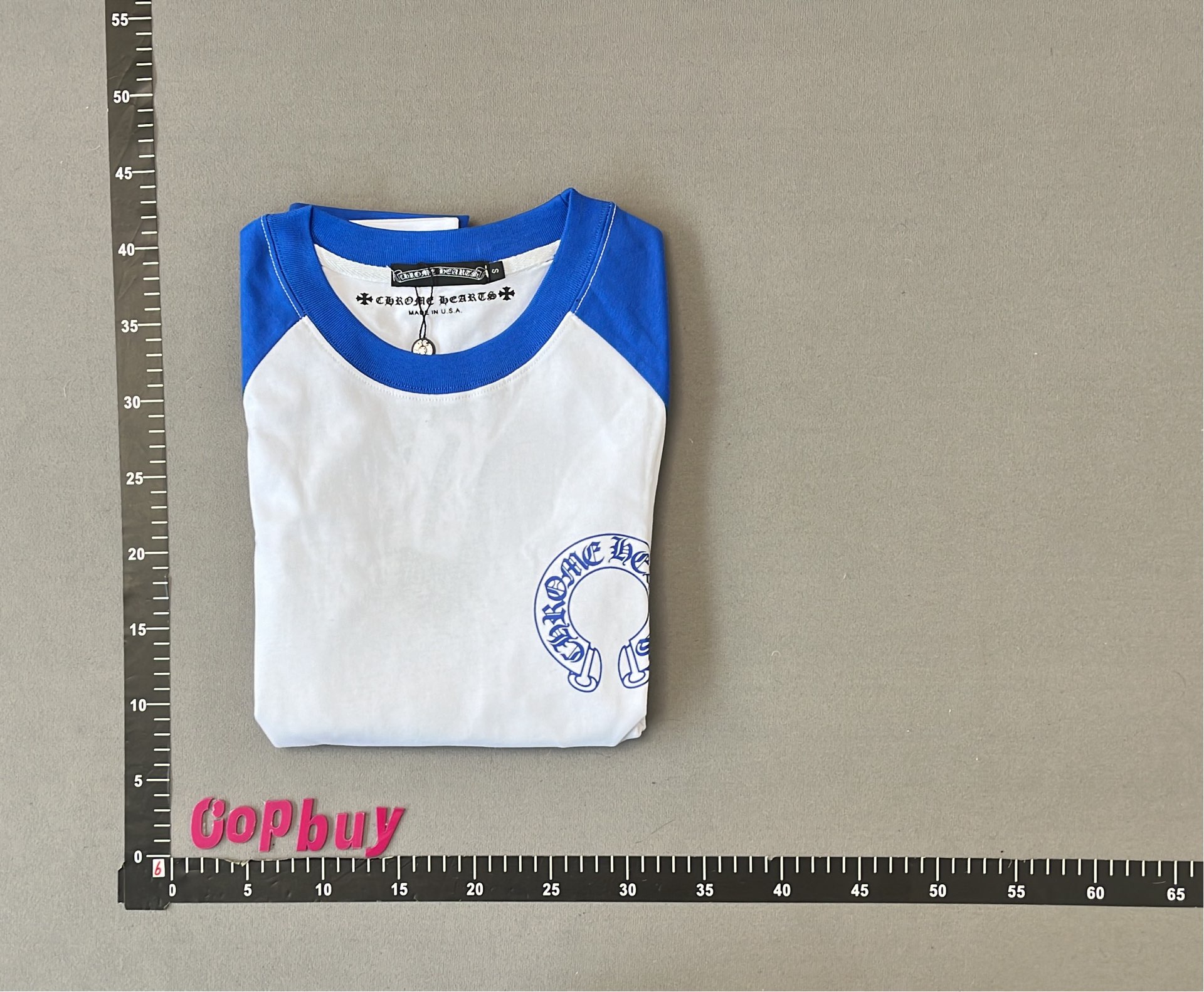 Pink Long Sleeve T-Shirt with Pocket and Gothic Print