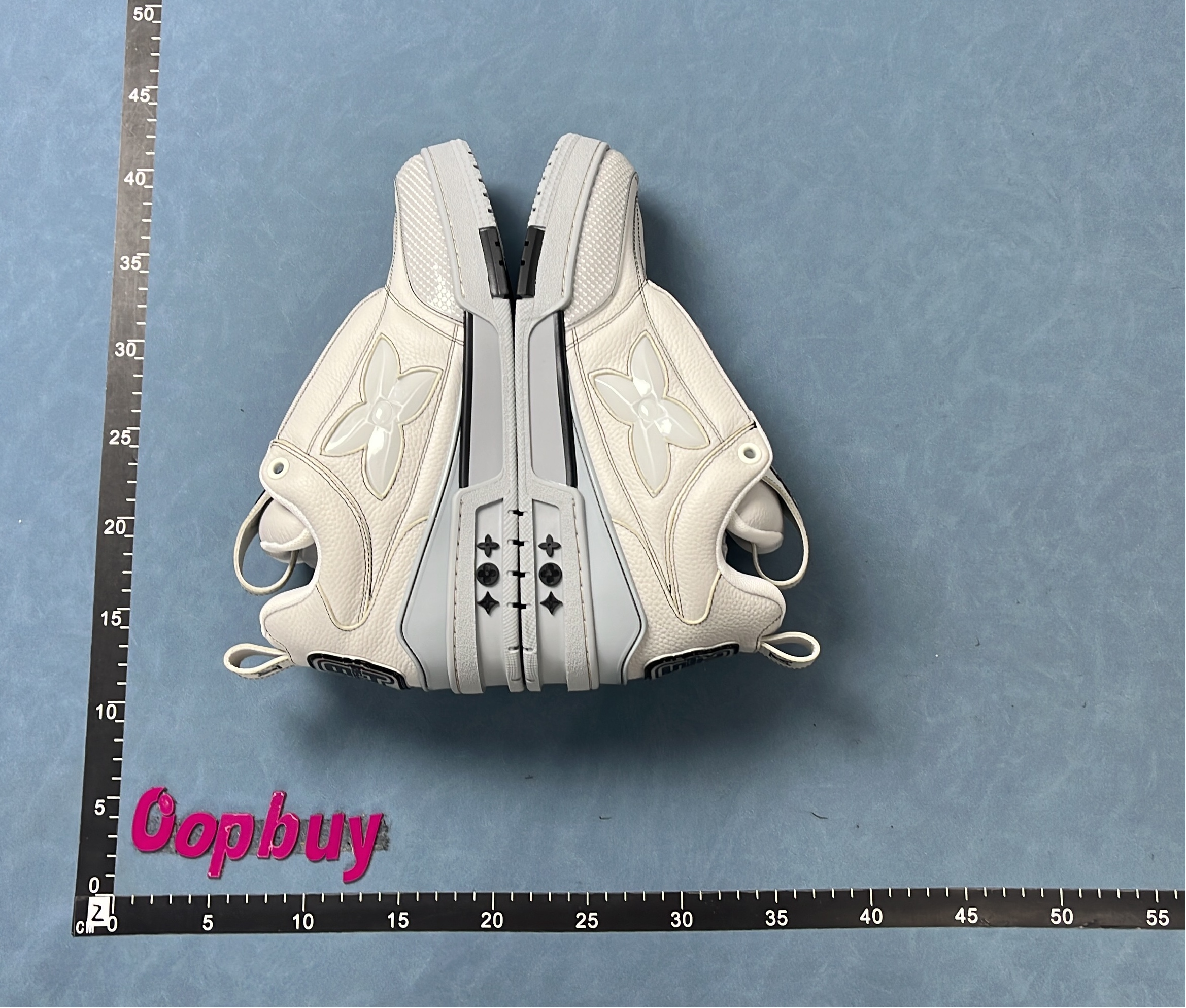 LV Purple Denim Sneakers with Flower Logo