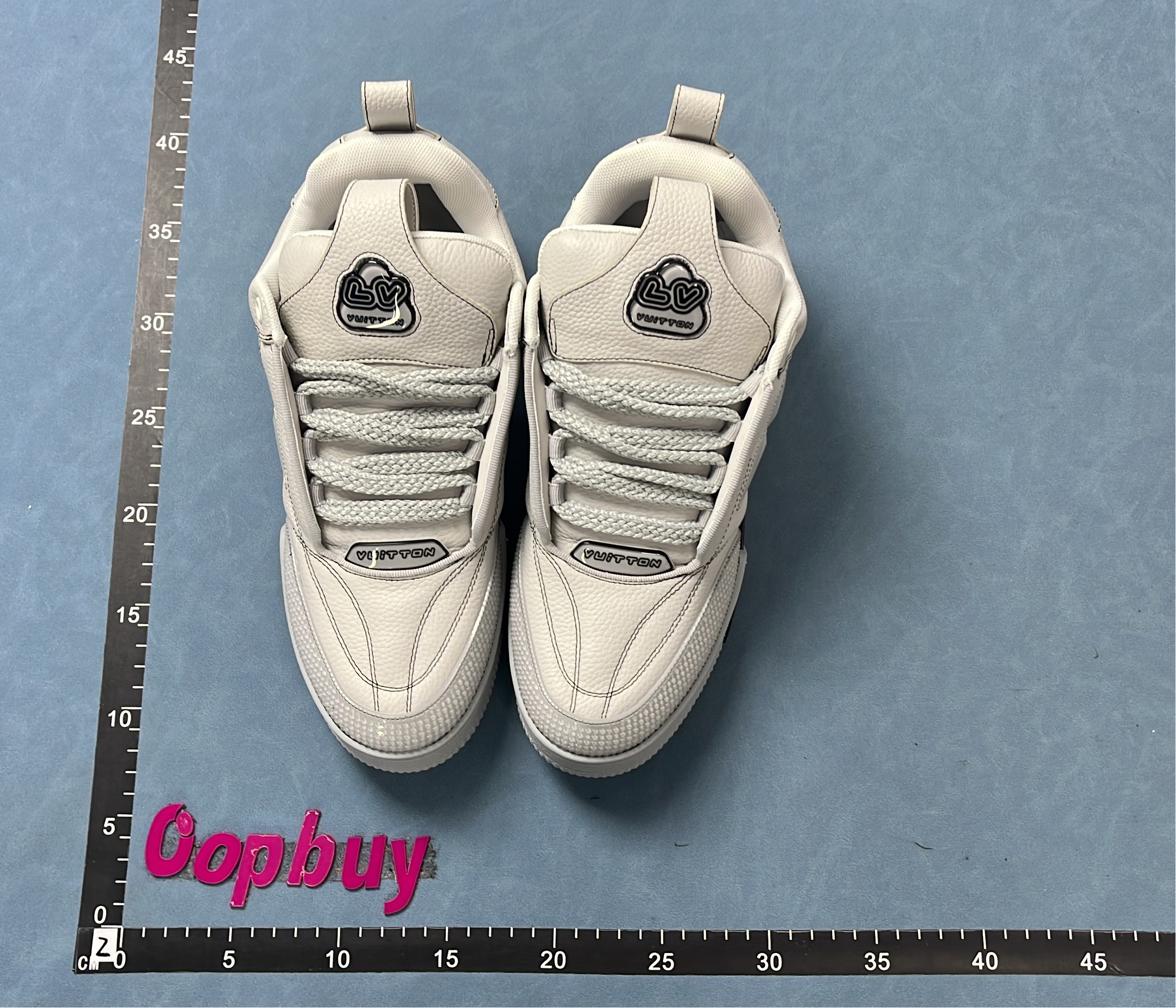 LV Purple Denim Sneakers with Flower Logo