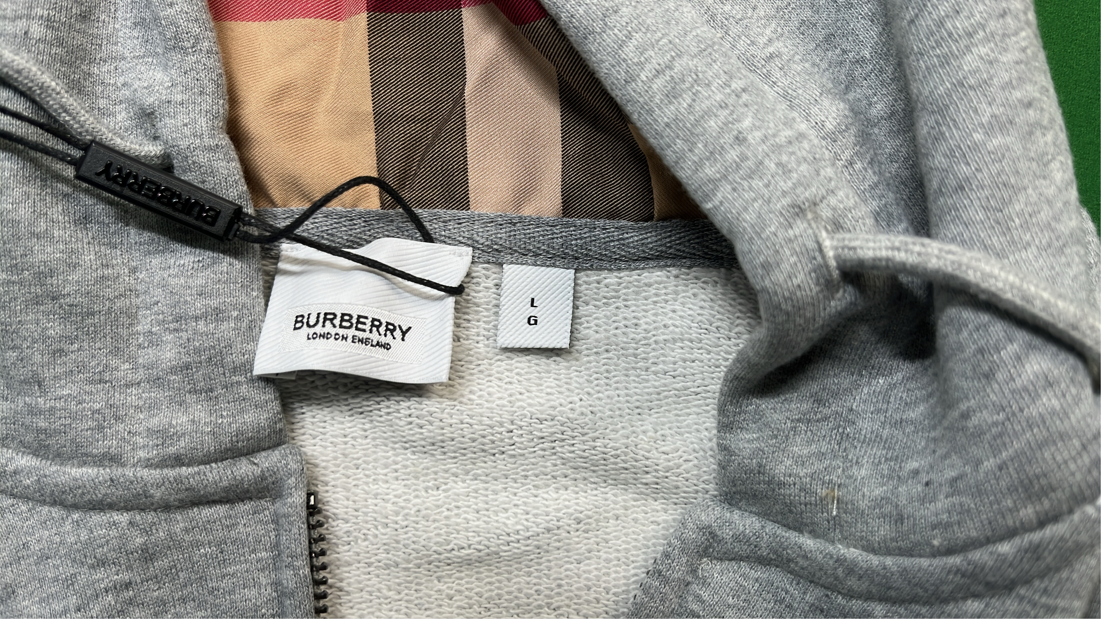 Burberry Hoodie Zip-Up Sweatshirt Men's Classic Logo Design