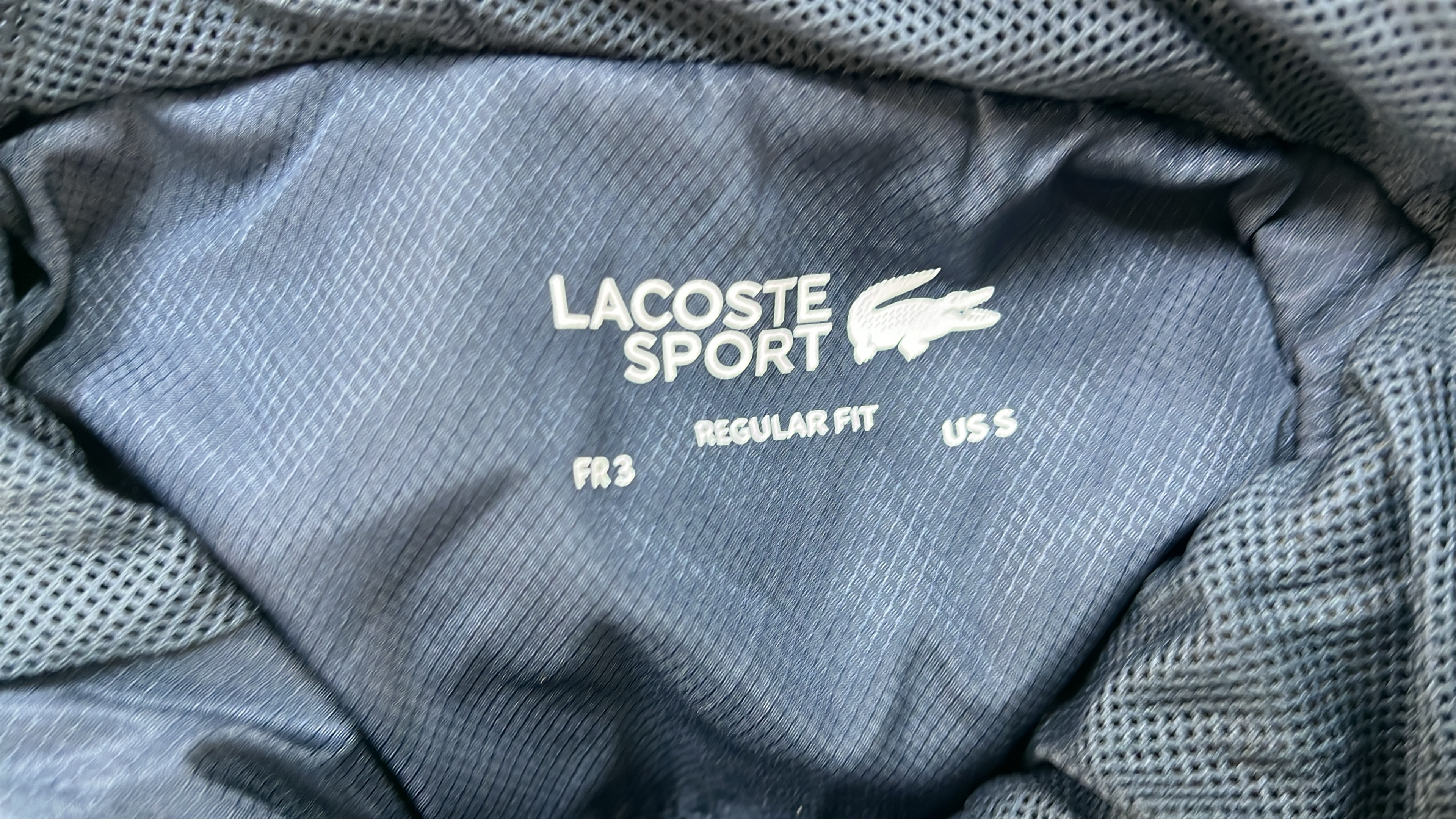 Lacoste Men's Navy Blue Hooded Jacket with Crocodile Logo