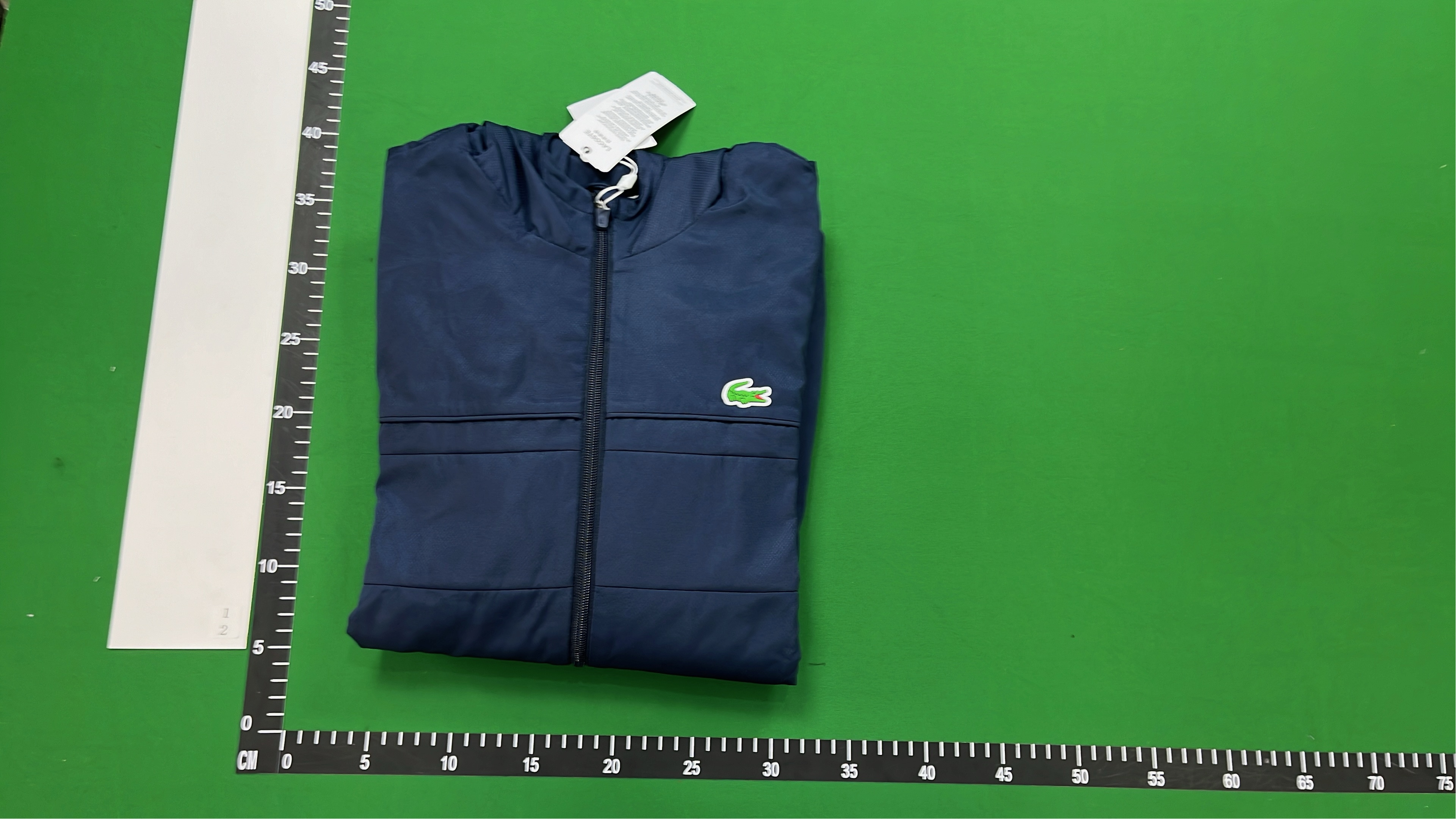Lacoste Men's Navy Blue Hooded Jacket with Crocodile Logo