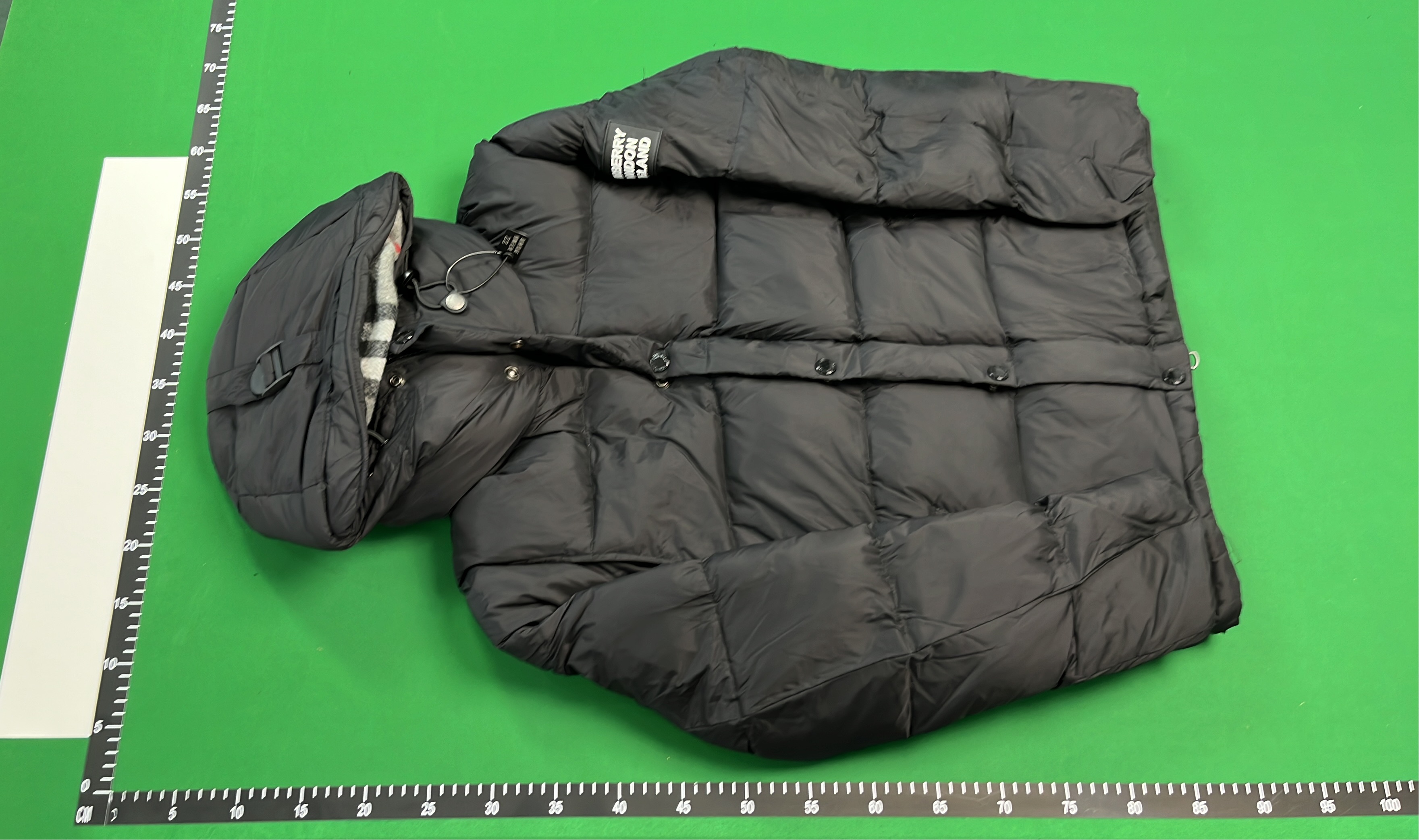 Burberry Black Quilted Down Jacket with Hood