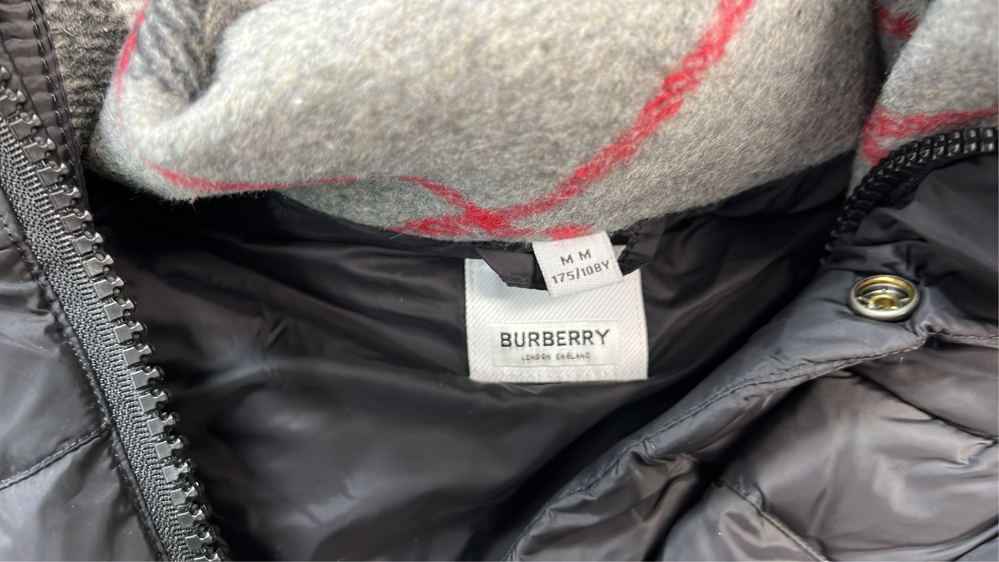 Burberry Black Quilted Down Jacket with Hood