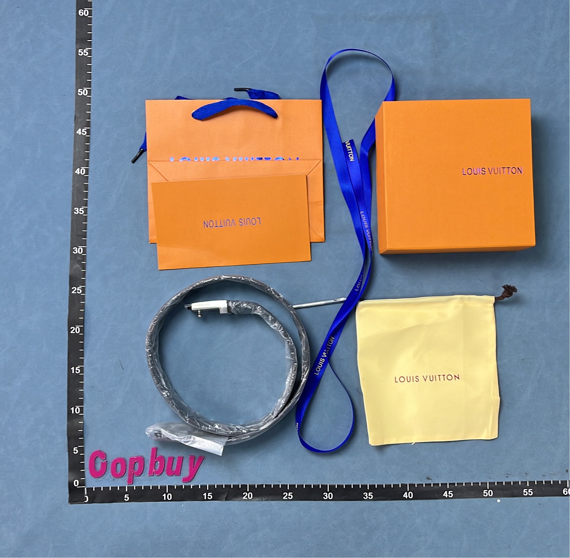 Louis Vuitton LV Monogram Belt with Gold Tone Buckle