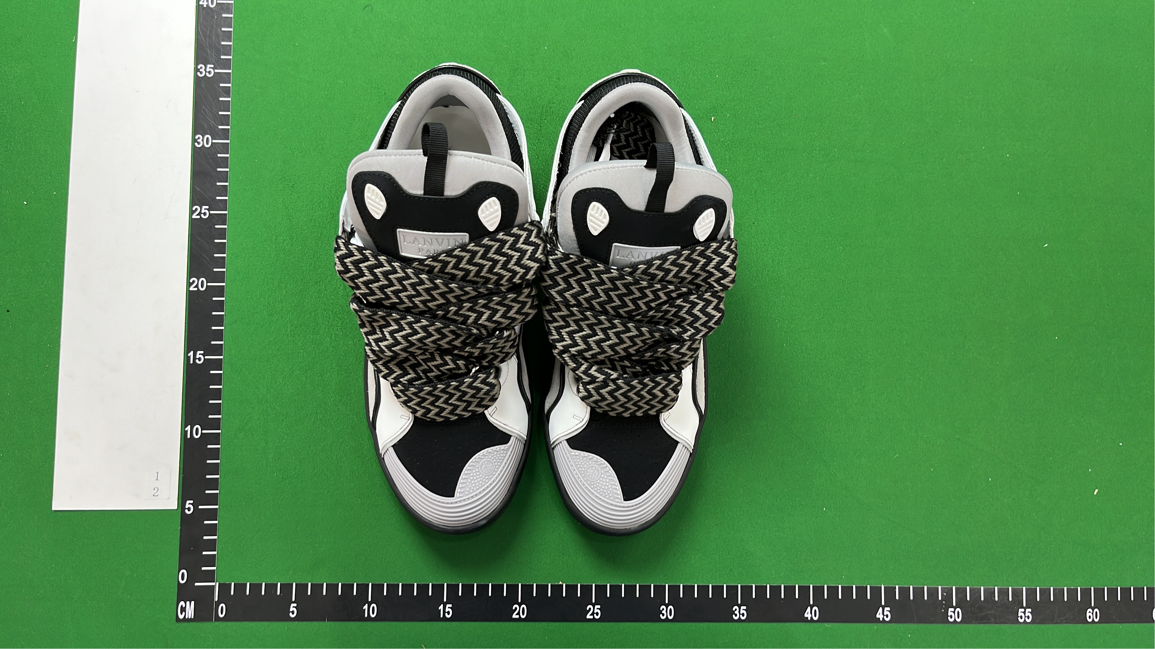 LANVIN Paris Colorful Zigzag Lace Sneakers