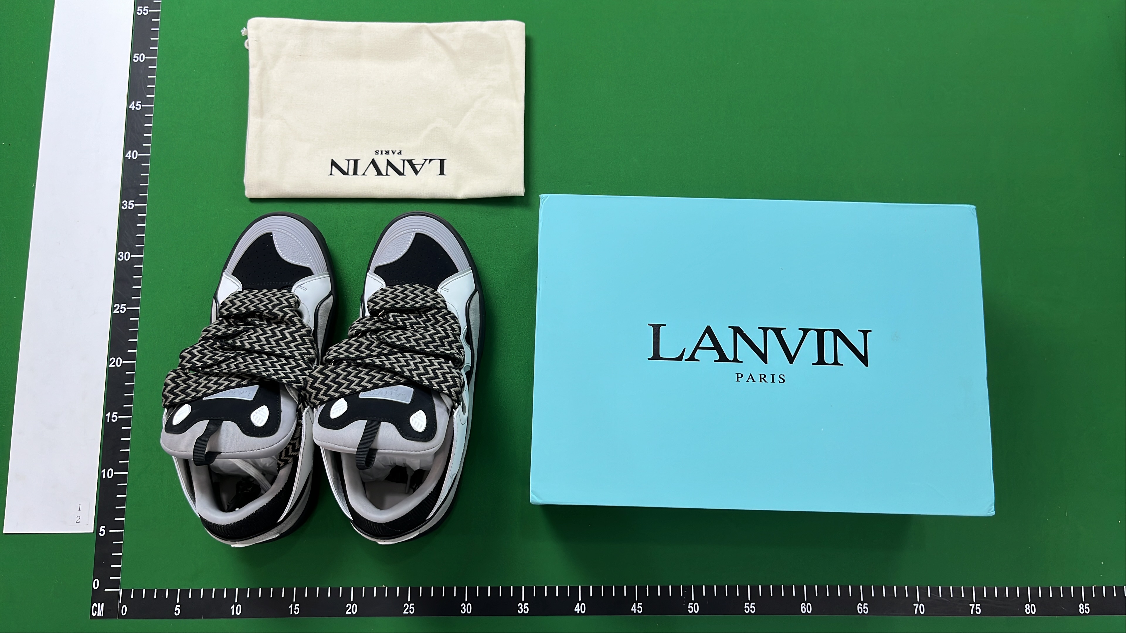 LANVIN Paris Colorful Zigzag Lace Sneakers