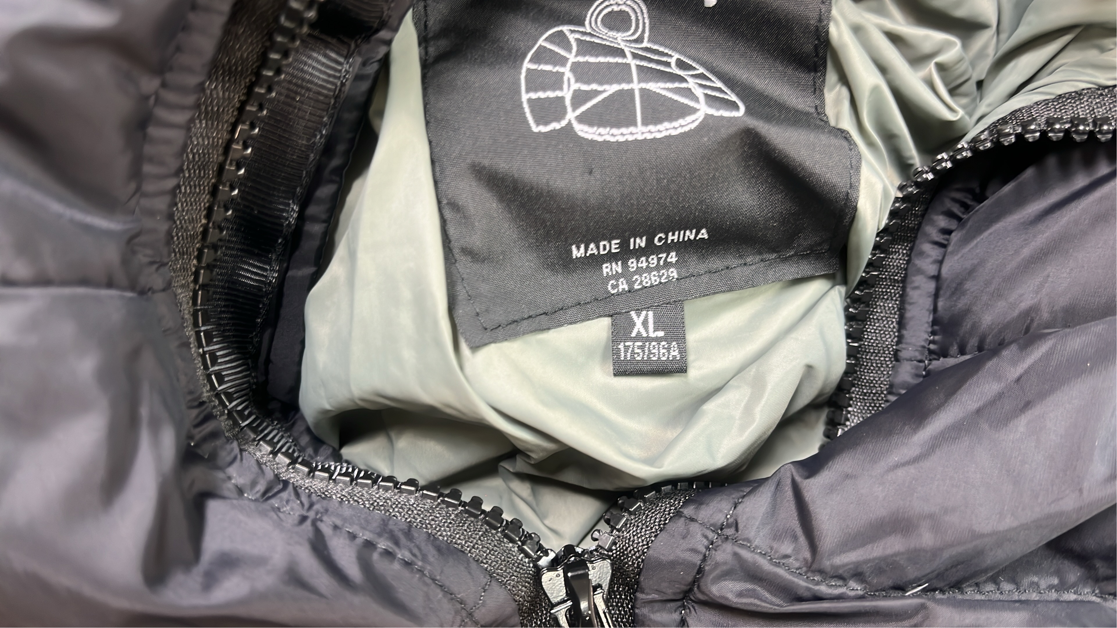 Stussy Puffer Jacket with Hood and Neon Lining