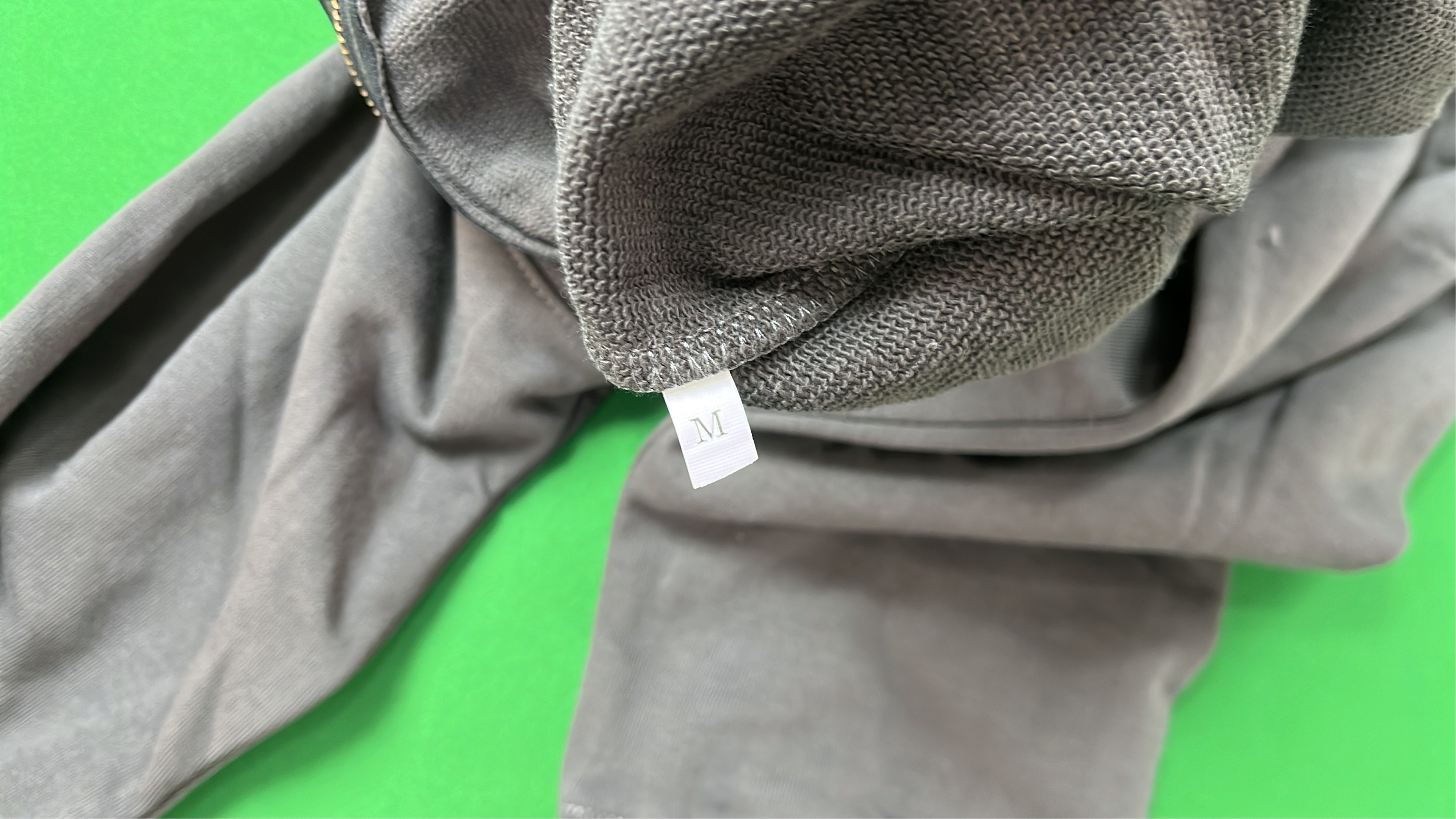 Gray Skull Patch Hoodie with Zipper Front