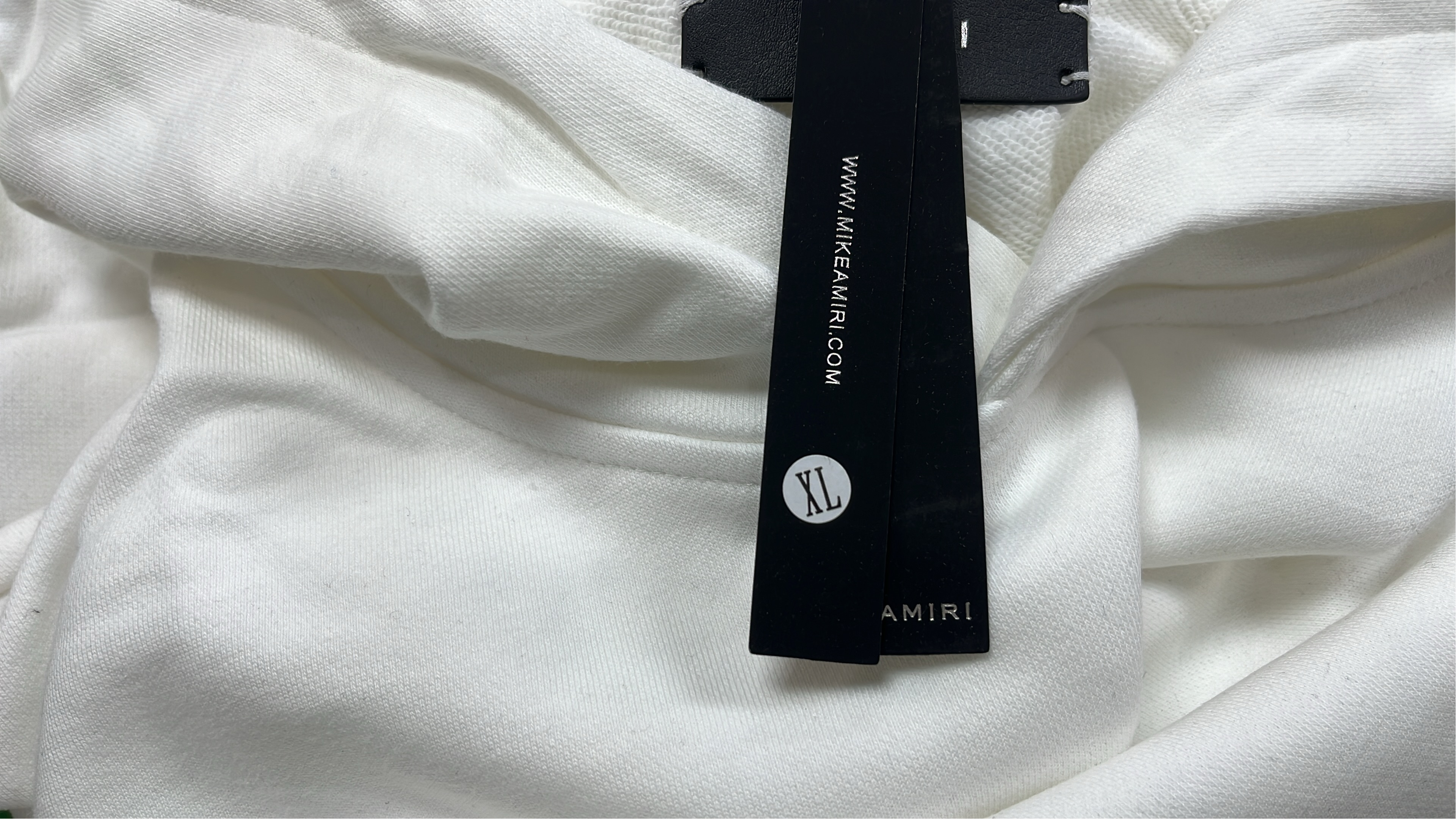 White AMIRI Logo Hoodie Sweatshirt