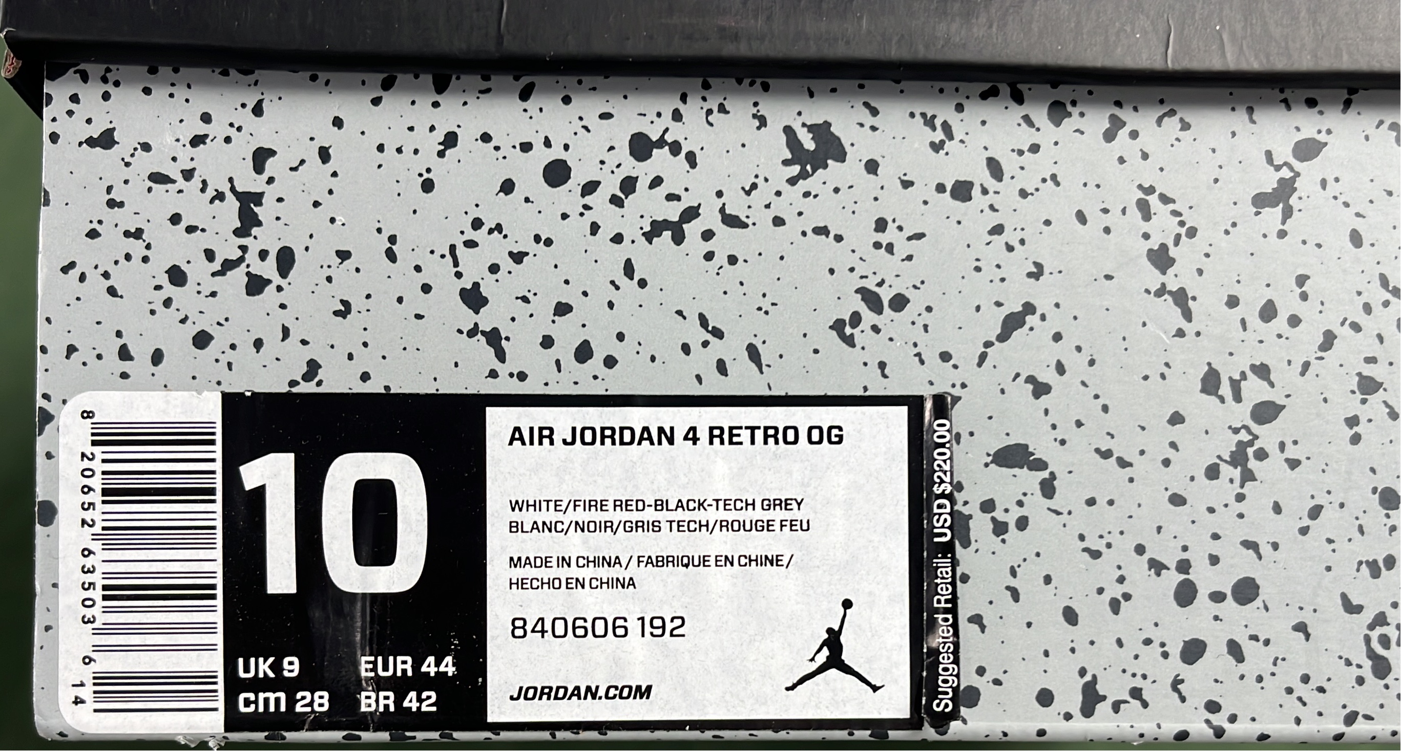 Air Jordan 4 Retro White Black Sneakers Men's Basketball Shoes