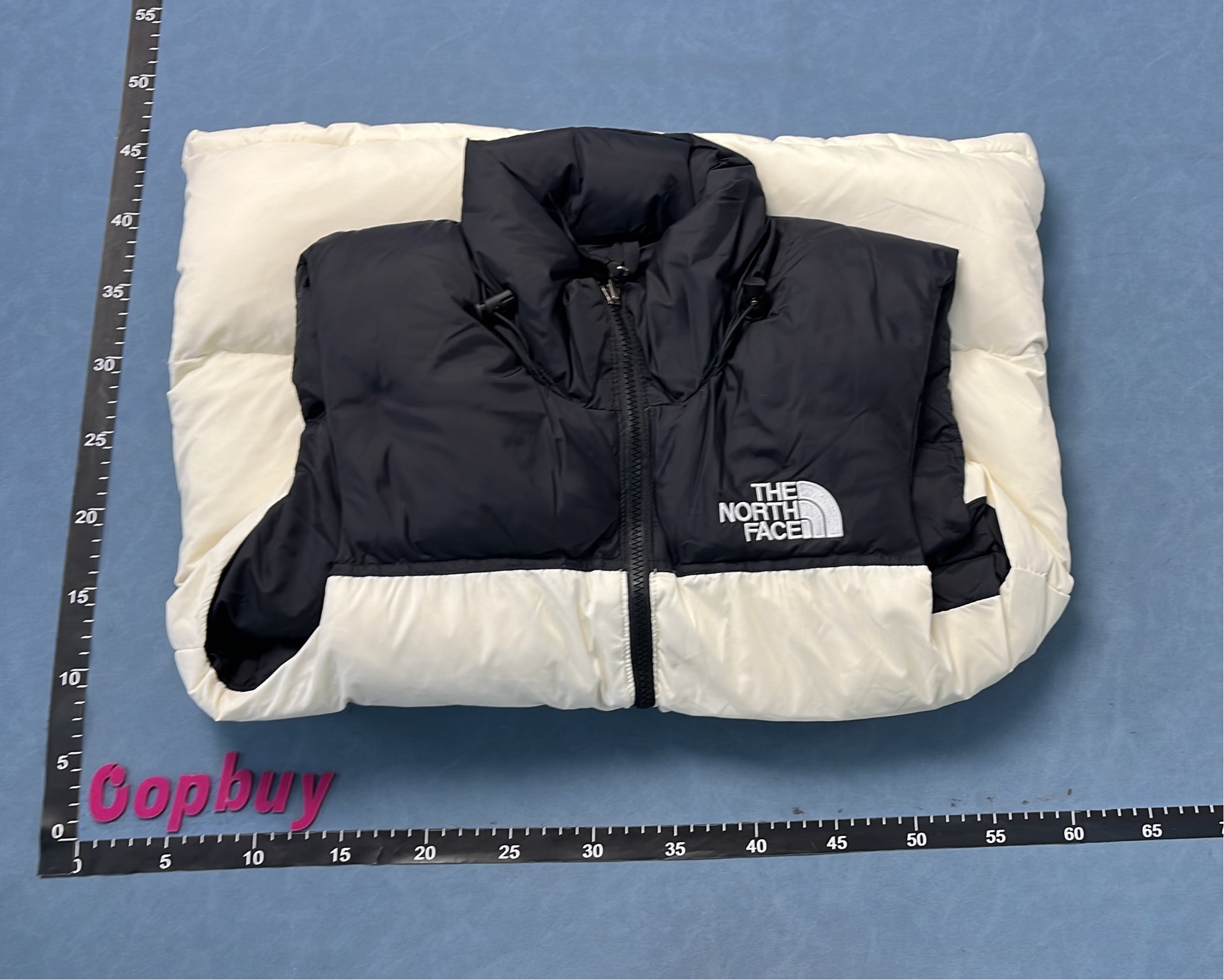 TNF Retro Nuptse Jacket 1996 Puffer Coat - Black, Navy, Cream