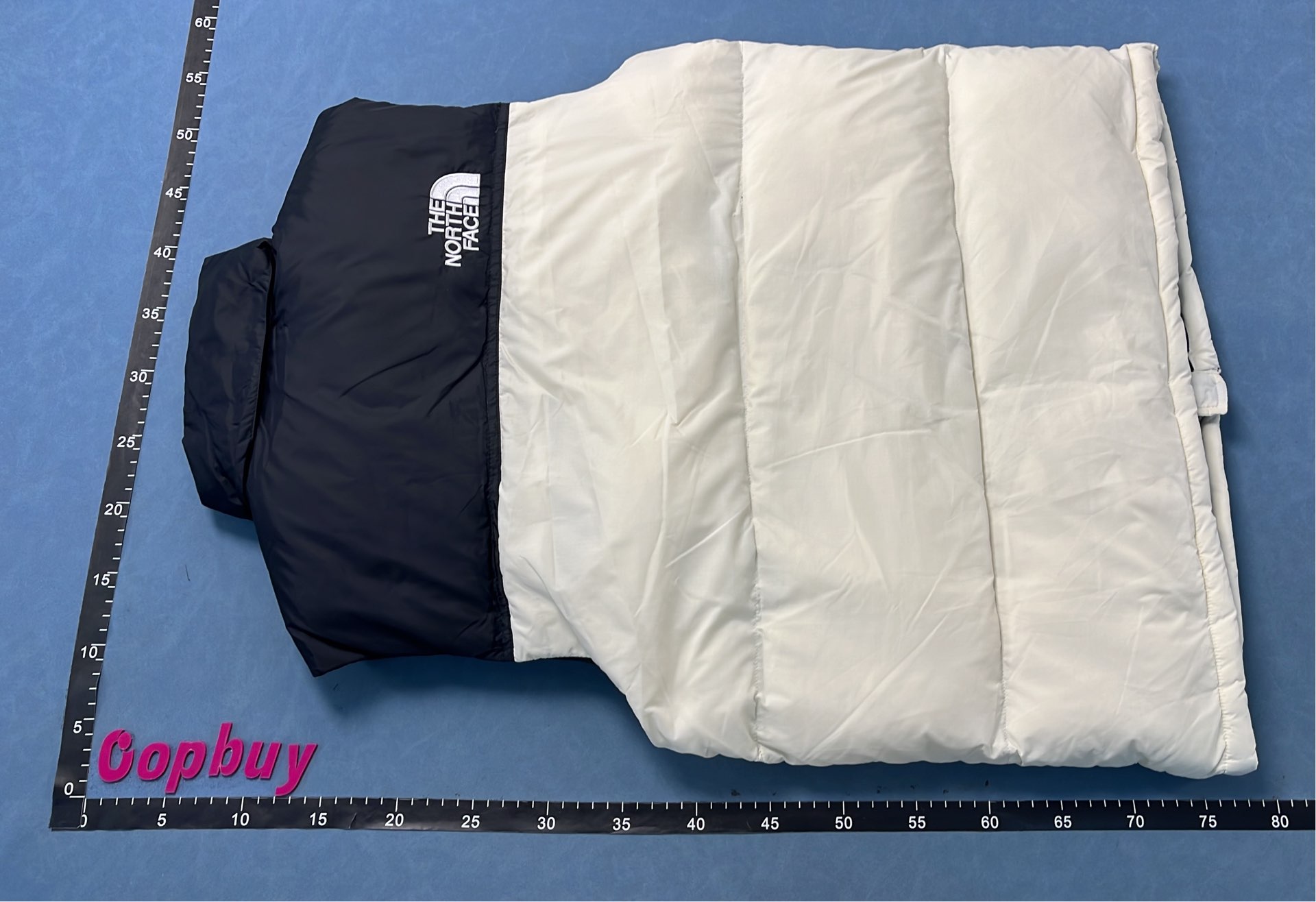 TNF Retro Nuptse Jacket 1996 Puffer Coat - Black, Navy, Cream