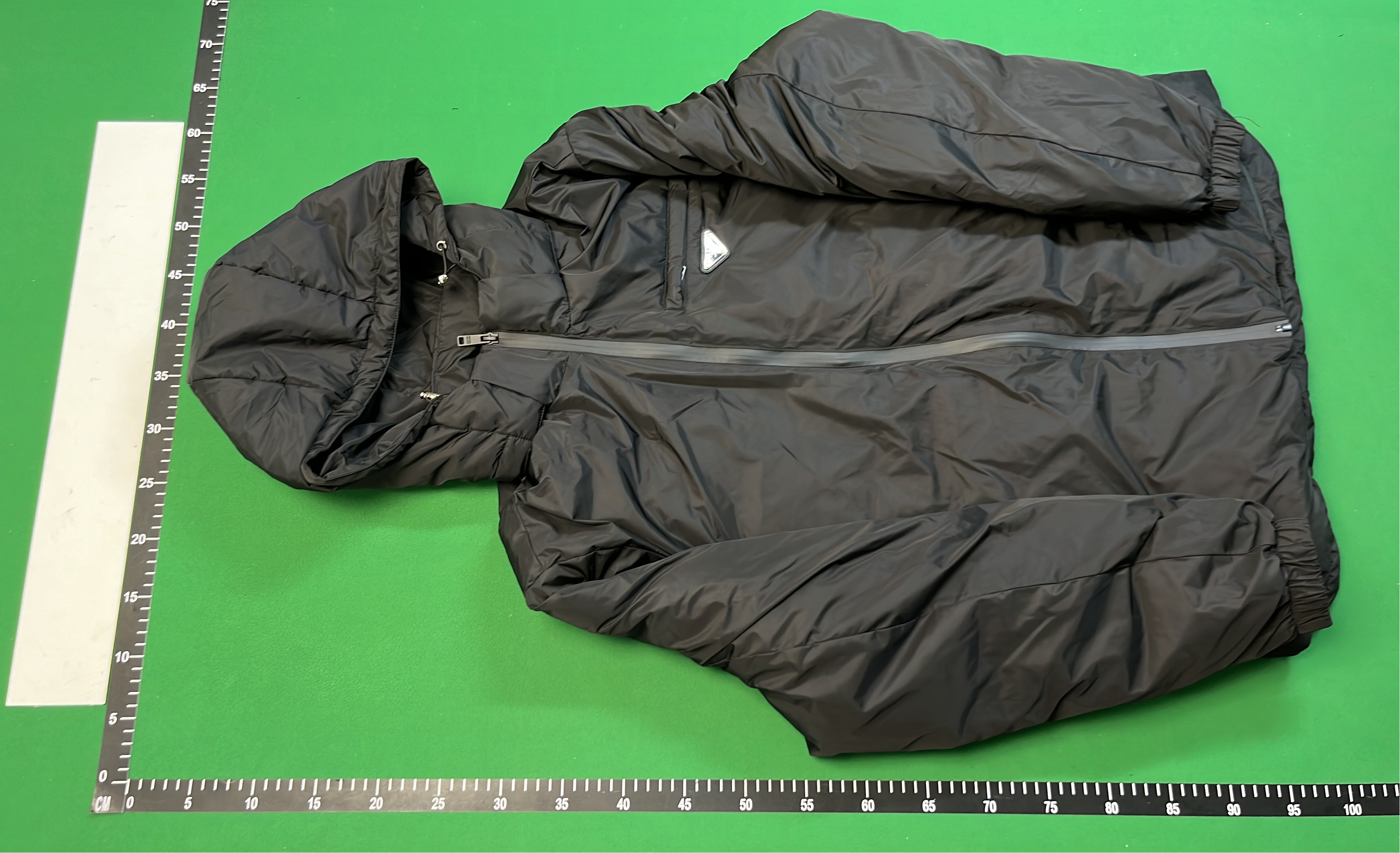 Prada Down Jacket with Hood - Black and Navy Blue