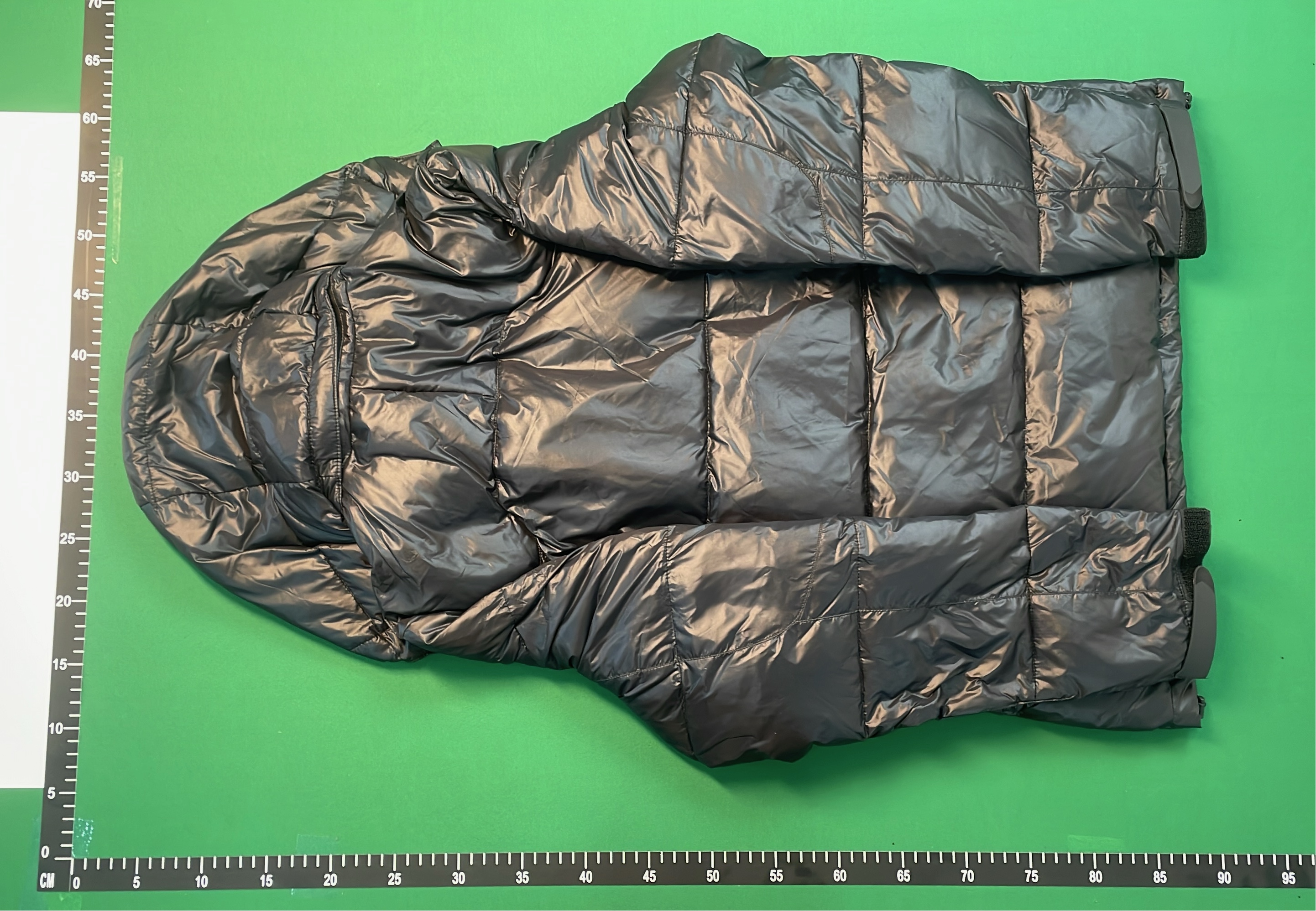 Men's Navy Blue Quilted Puffer Jacket with Red Pony Logo