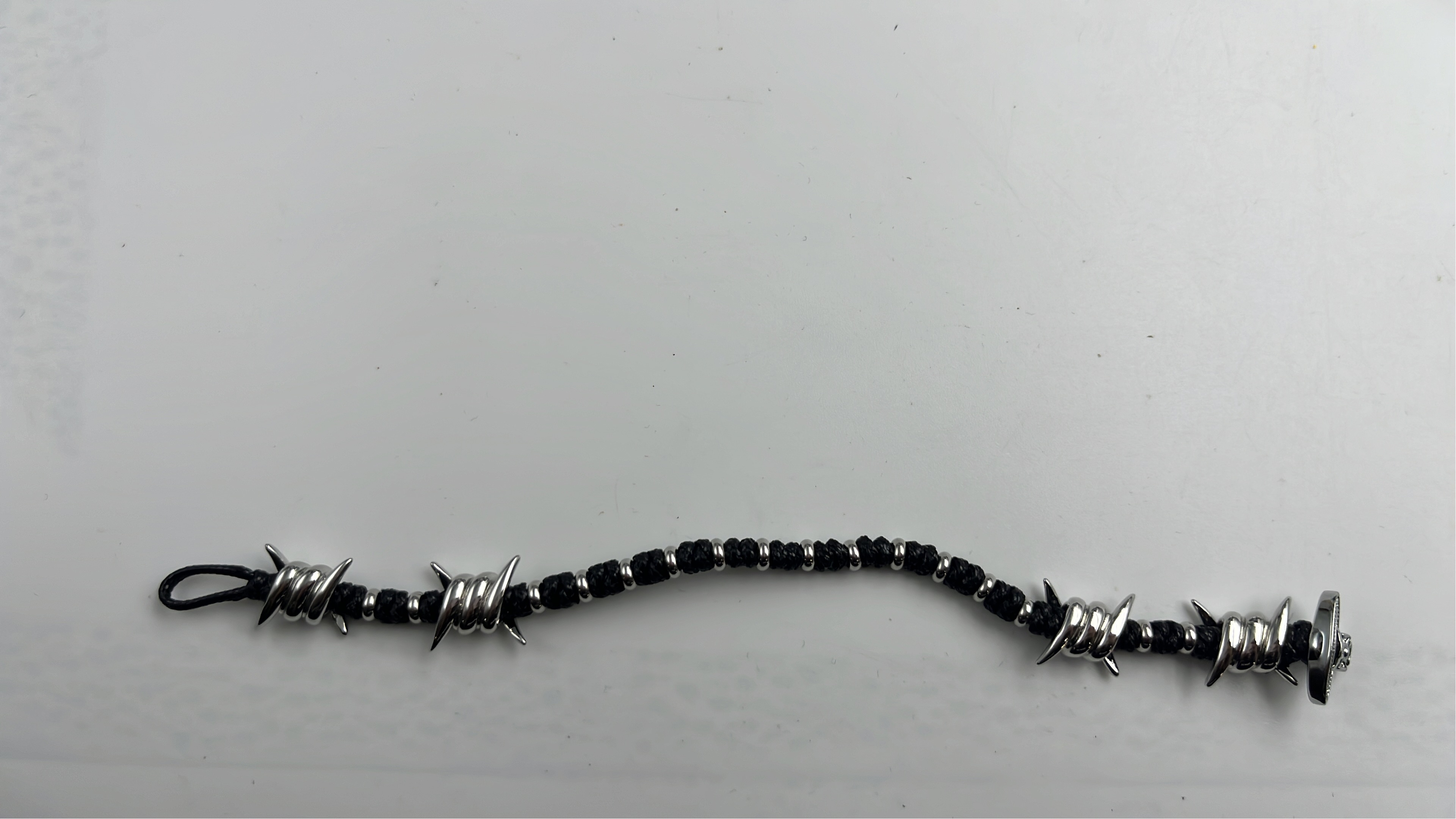 Vans Barbed Wire Bracelet with Cross Charm