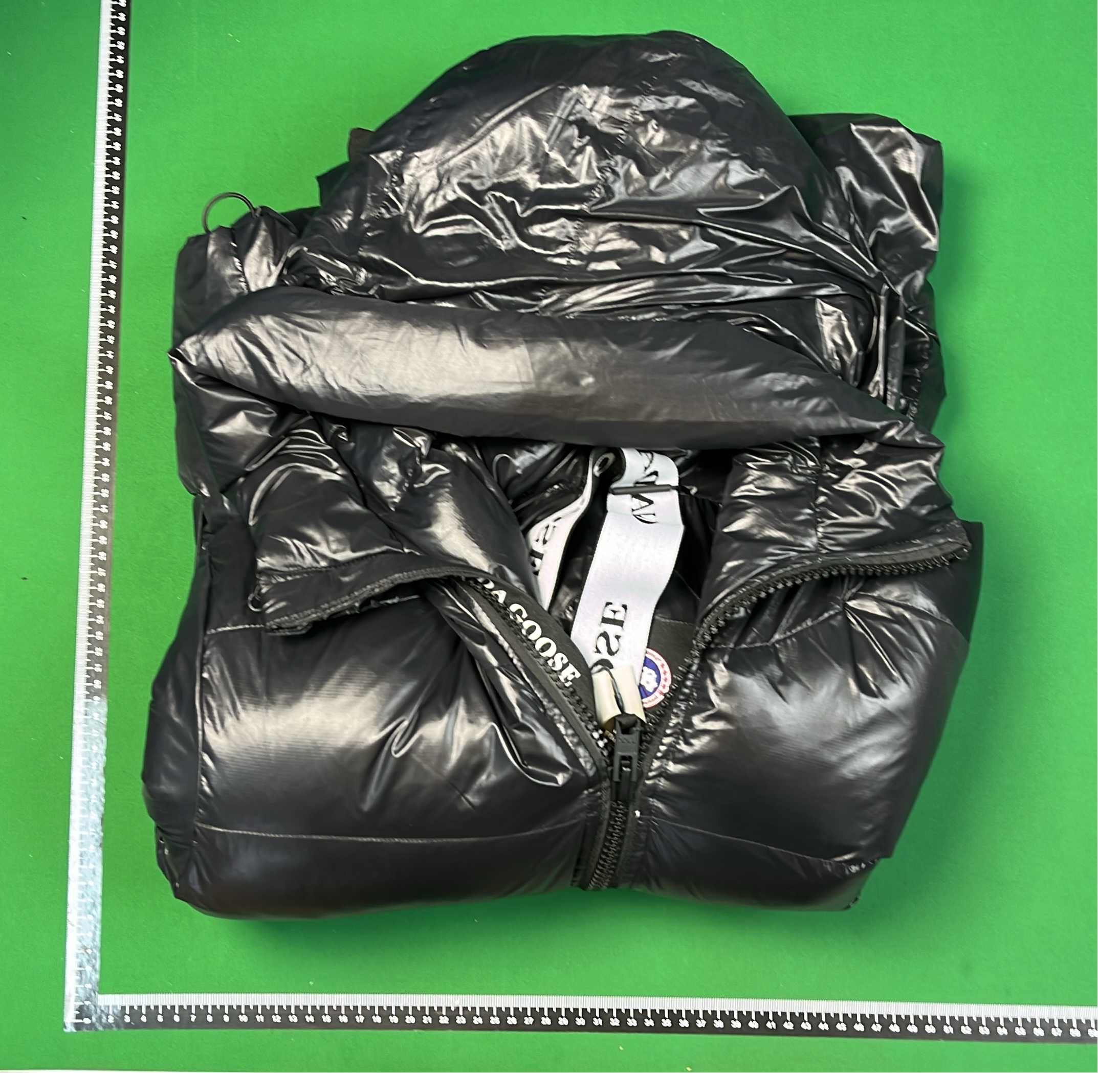 Canada Goose Black Puffer Jacket with Logo Patch