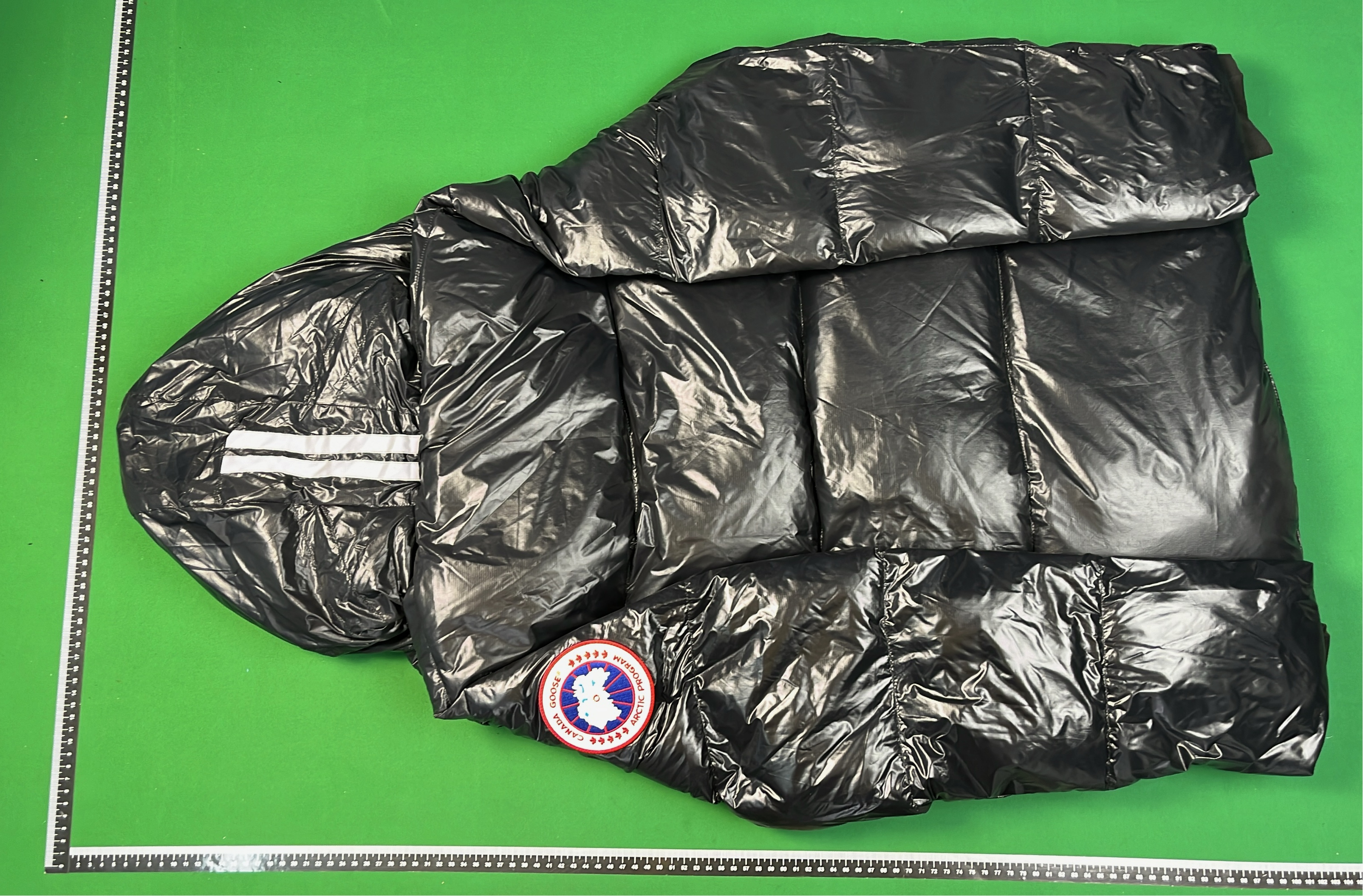 Canada Goose Black Puffer Jacket with Logo Patch