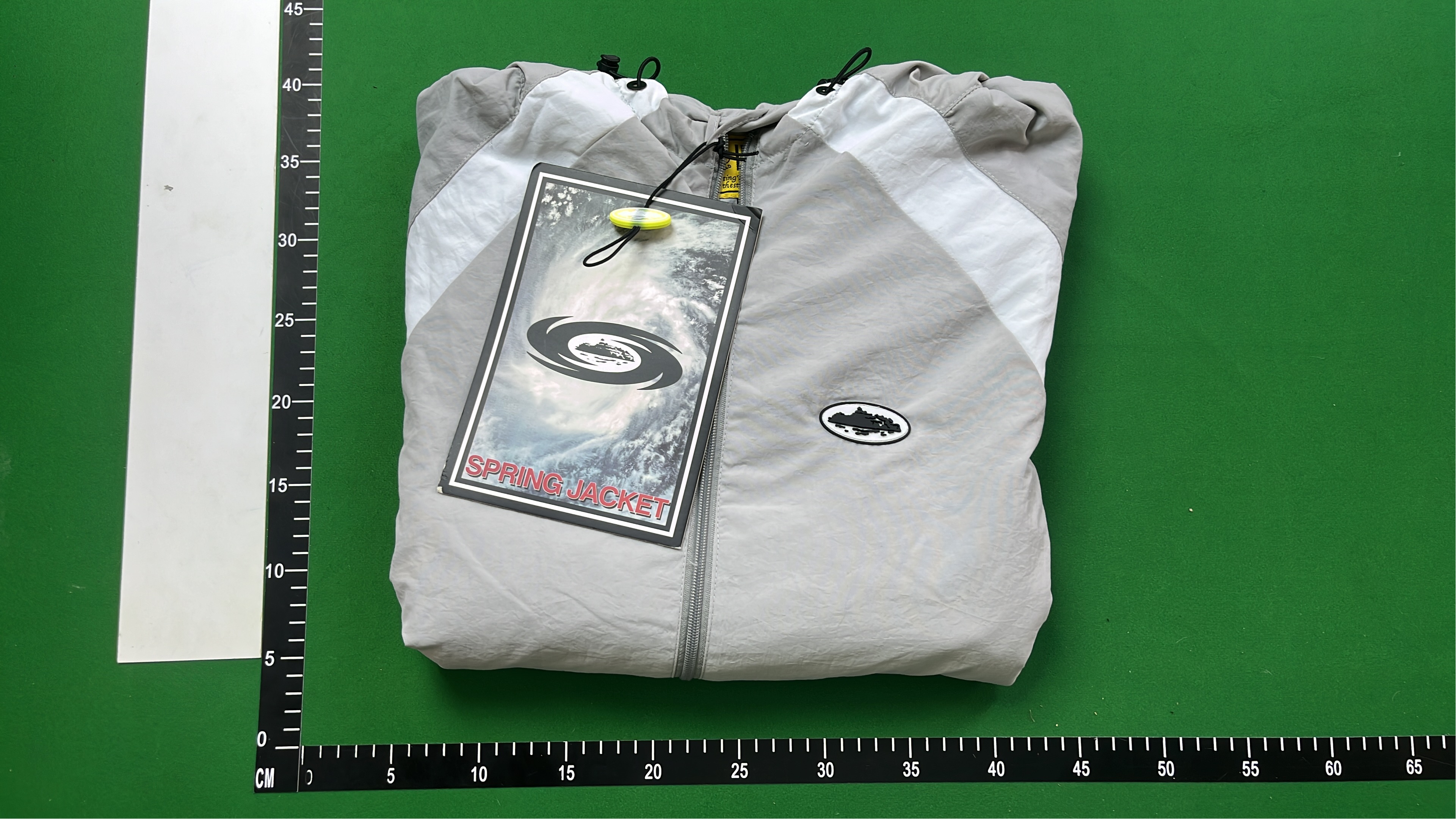 Black and White Hooded Windbreaker Jacket for Men