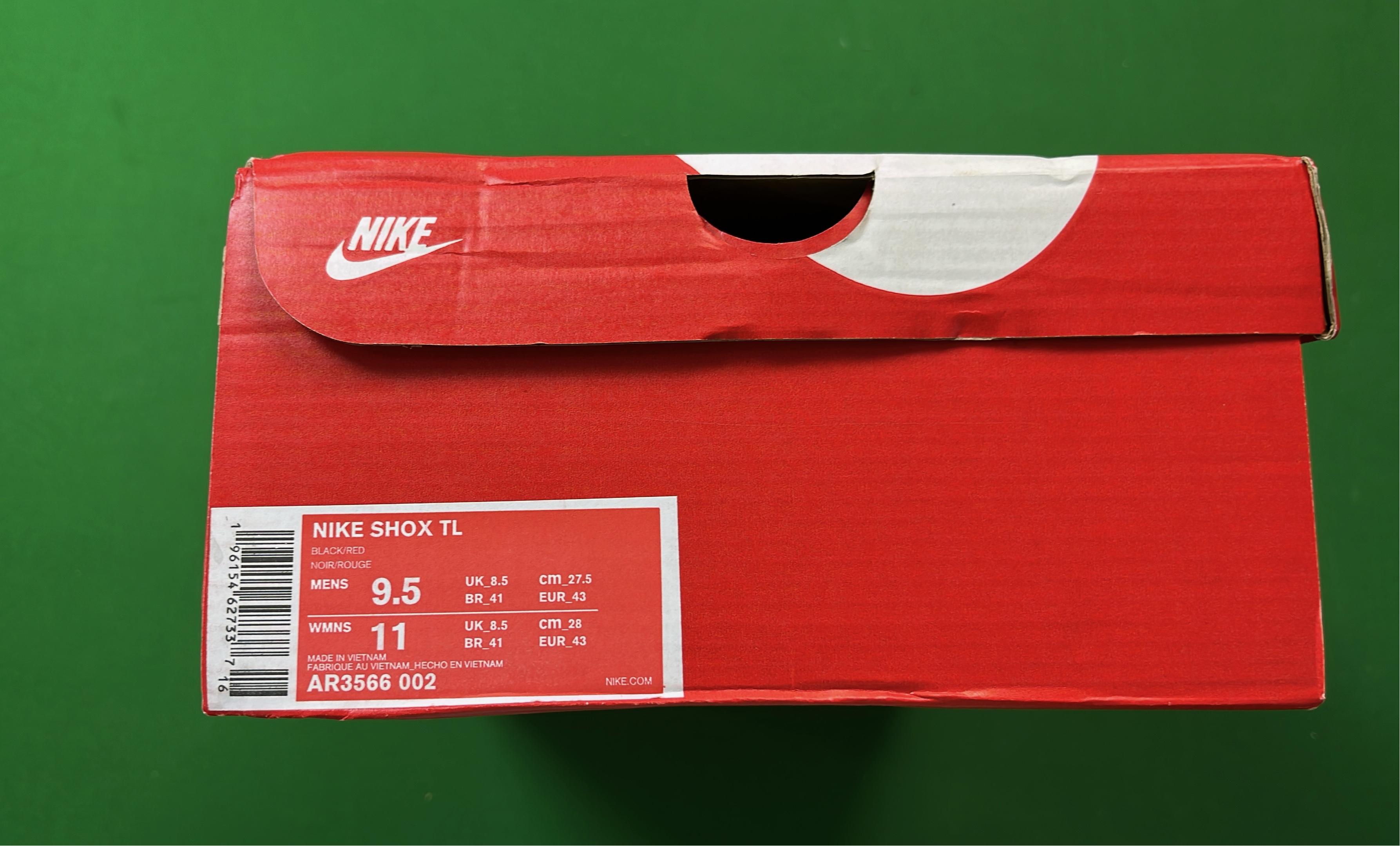 Nike Shox TL White Red Black Running Shoes