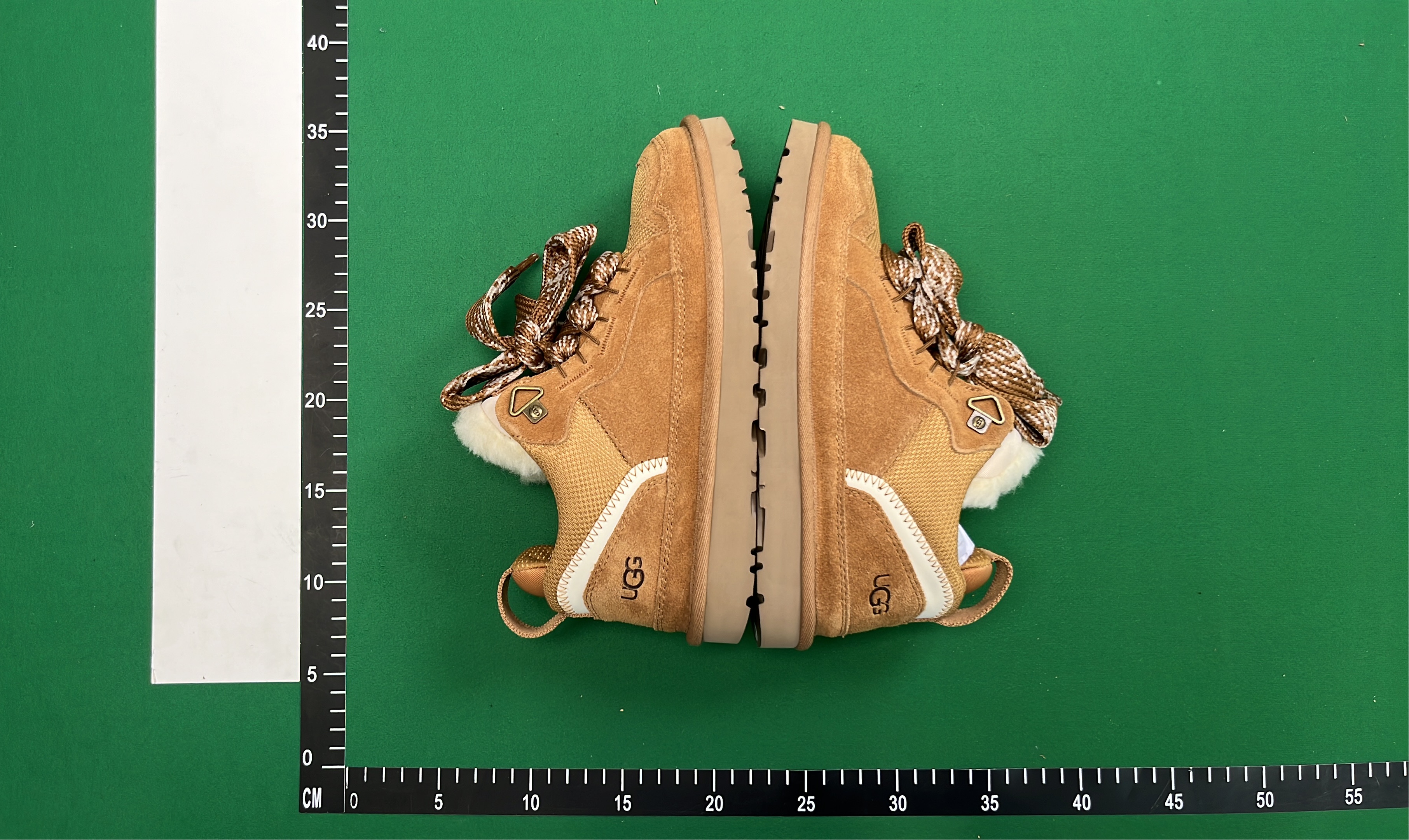 Brown Plush Lined Winter Boots with Patterned Laces