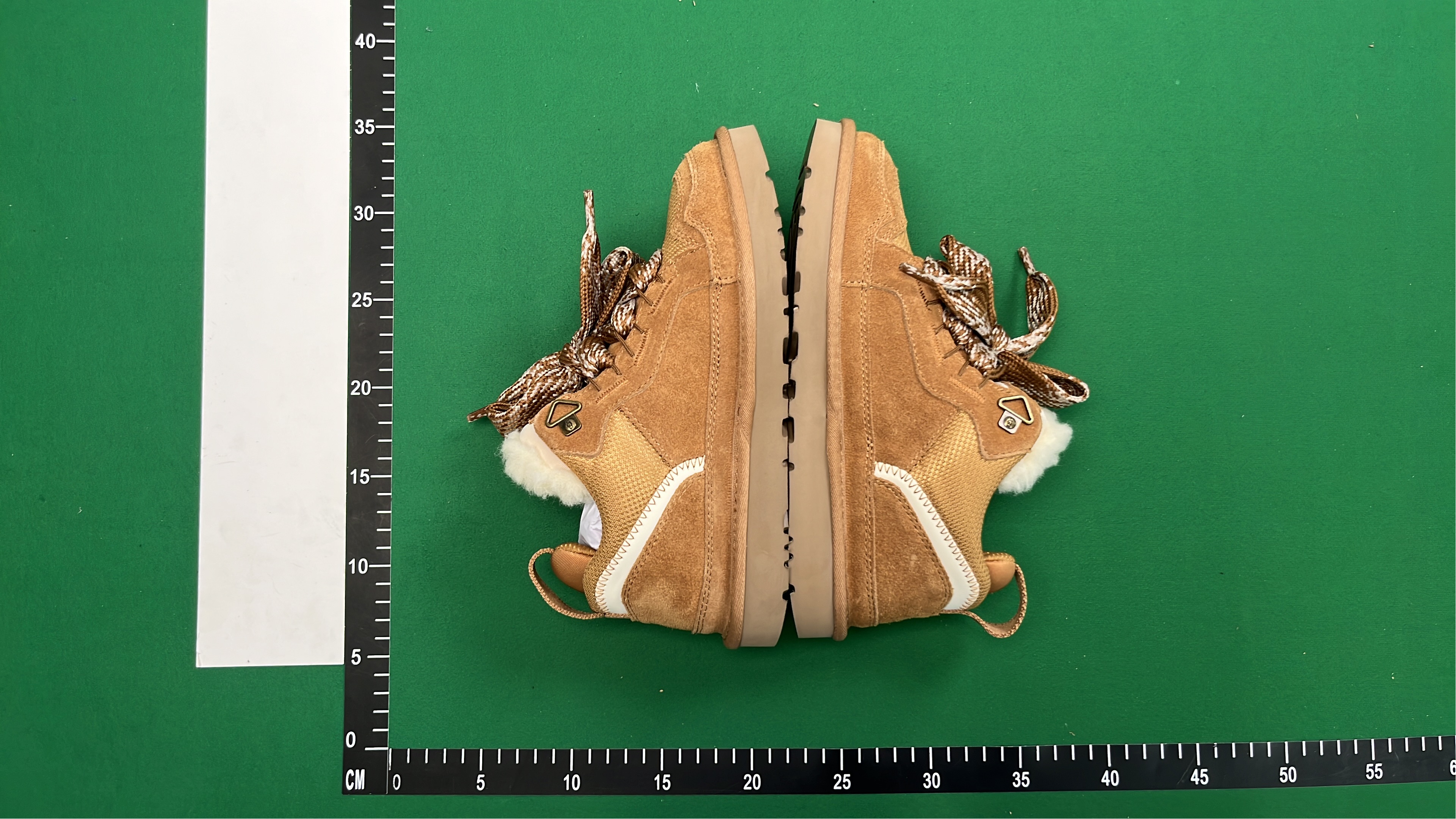 Brown Plush Lined Winter Boots with Patterned Laces