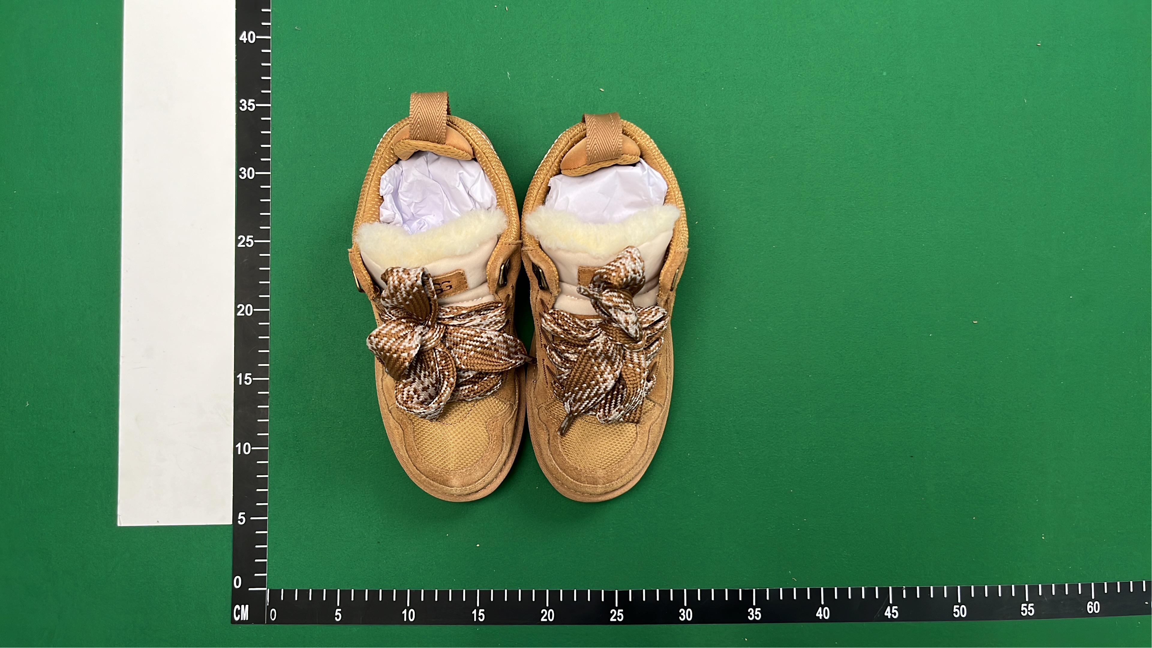Brown Plush Lined Winter Boots with Patterned Laces