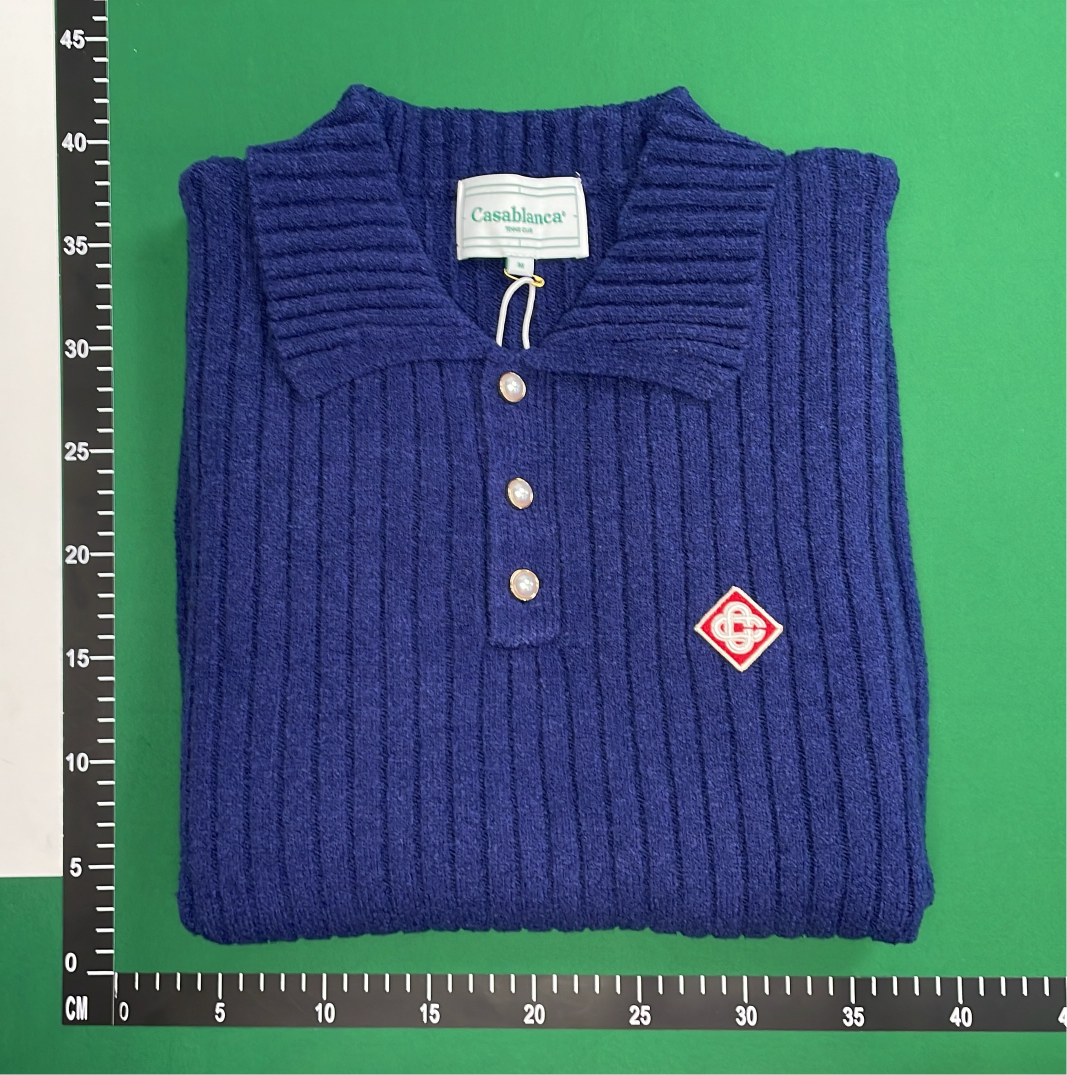 Men's Blue Ribbed Knit Sweater Hoodie