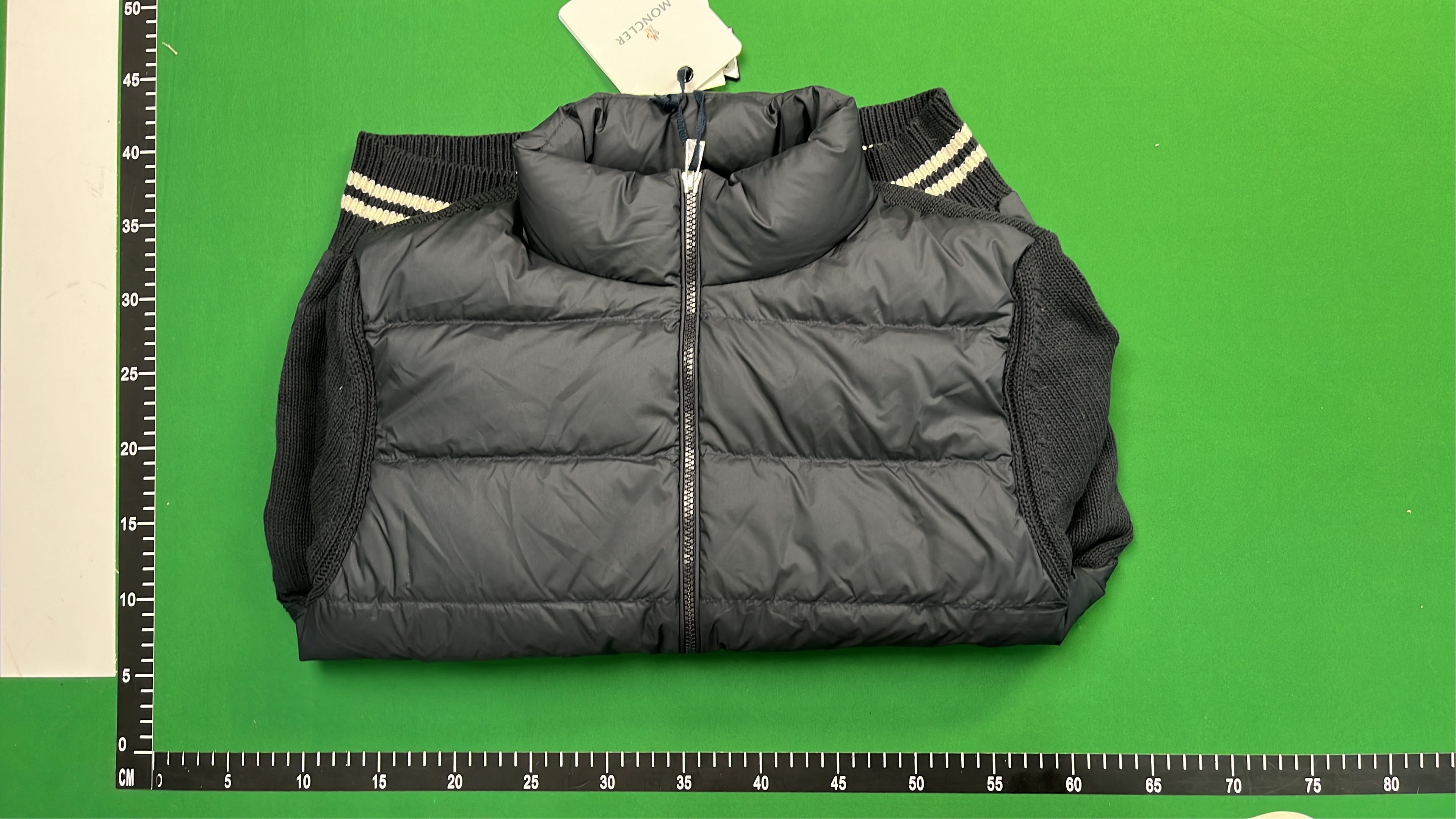 Moncler Men's Puffer Vest with Knit Sleeves