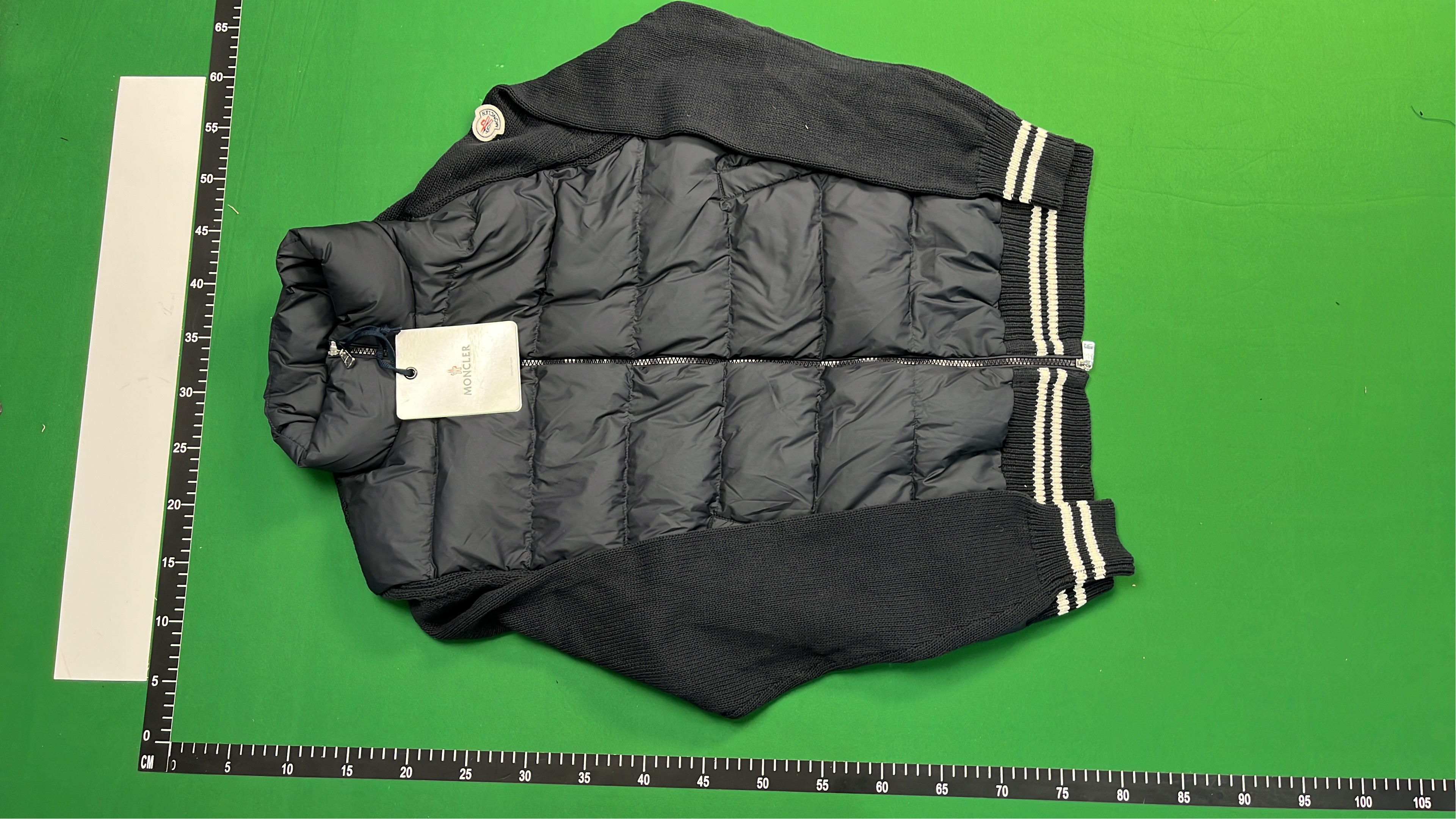 Moncler Men's Puffer Vest with Knit Sleeves