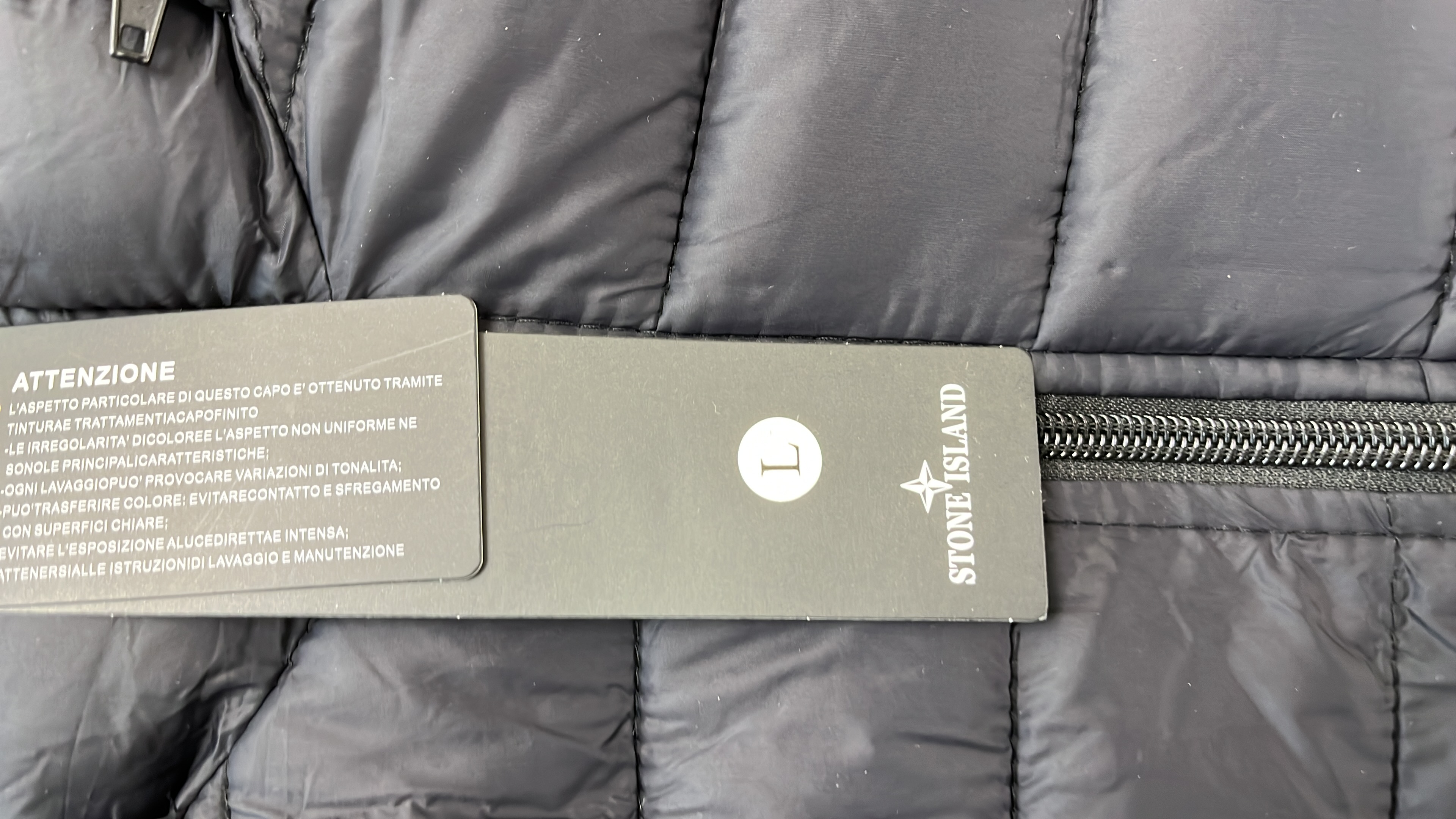 Stone Island Black Quilted Hooded Jacket