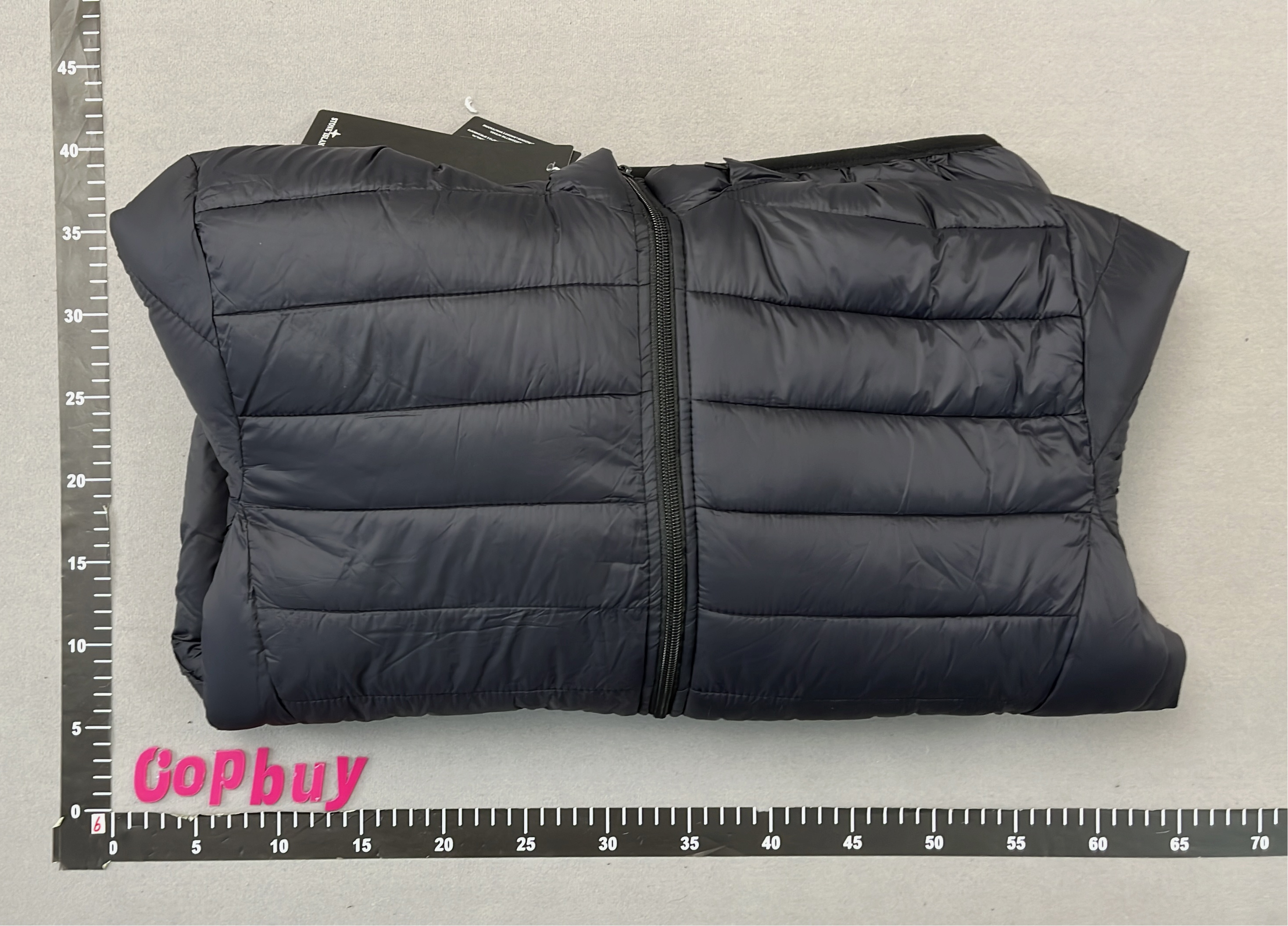 Stone Island Black Quilted Hooded Jacket