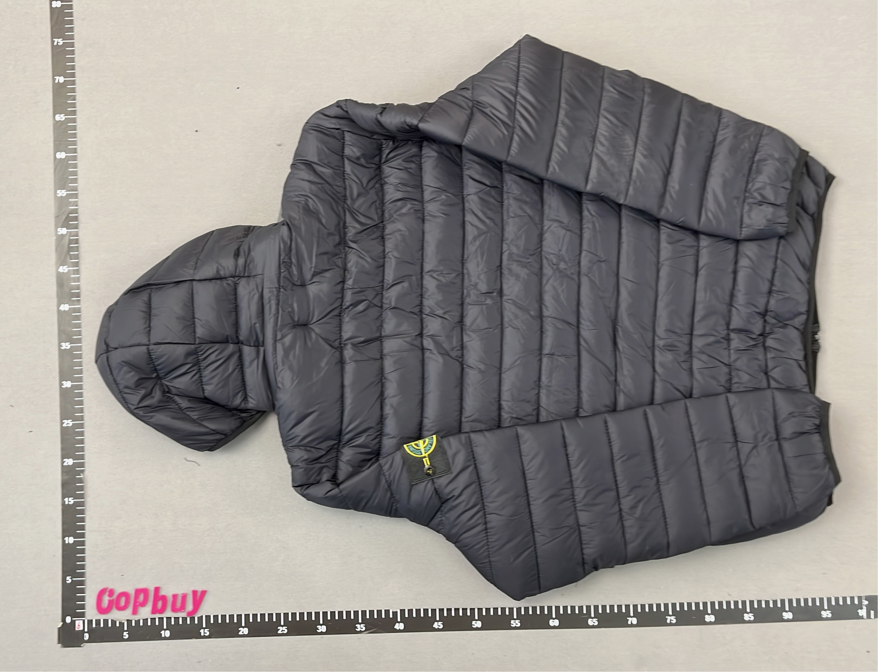 Stone Island Black Quilted Hooded Jacket