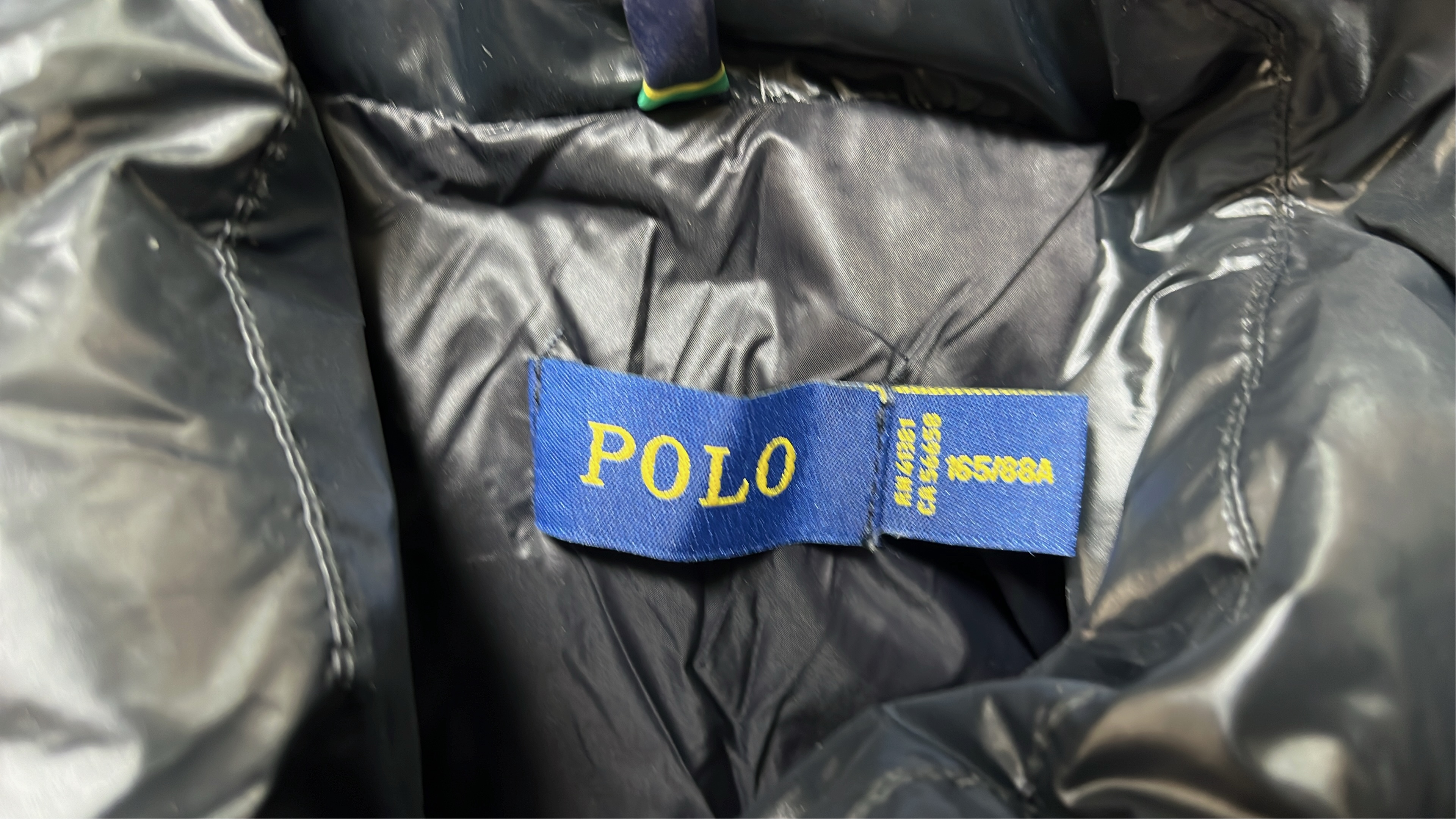 Polo Ralph Lauren Navy Puffer Jacket with Red Pony Logo