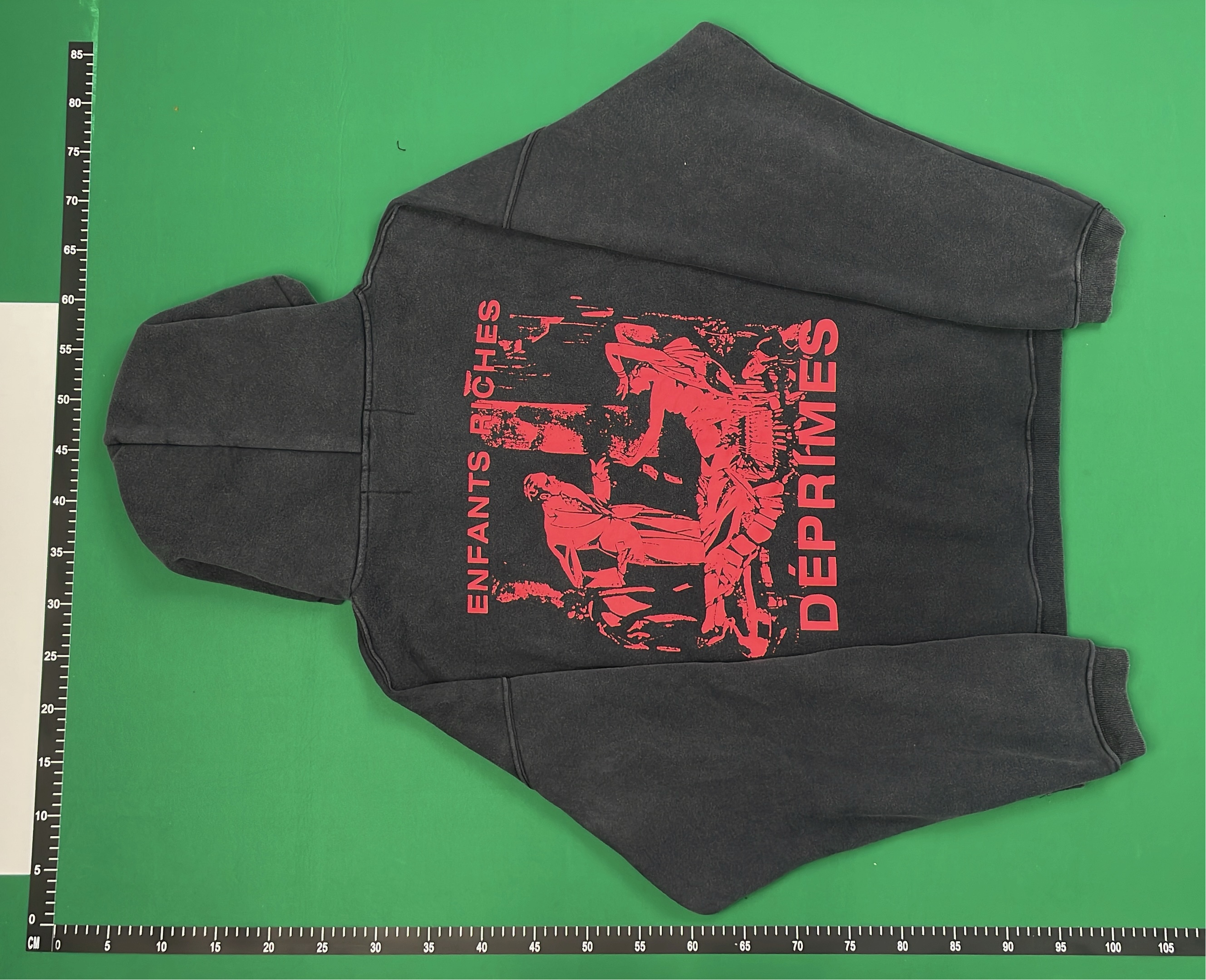 Black Hoodie with Red Logo Design