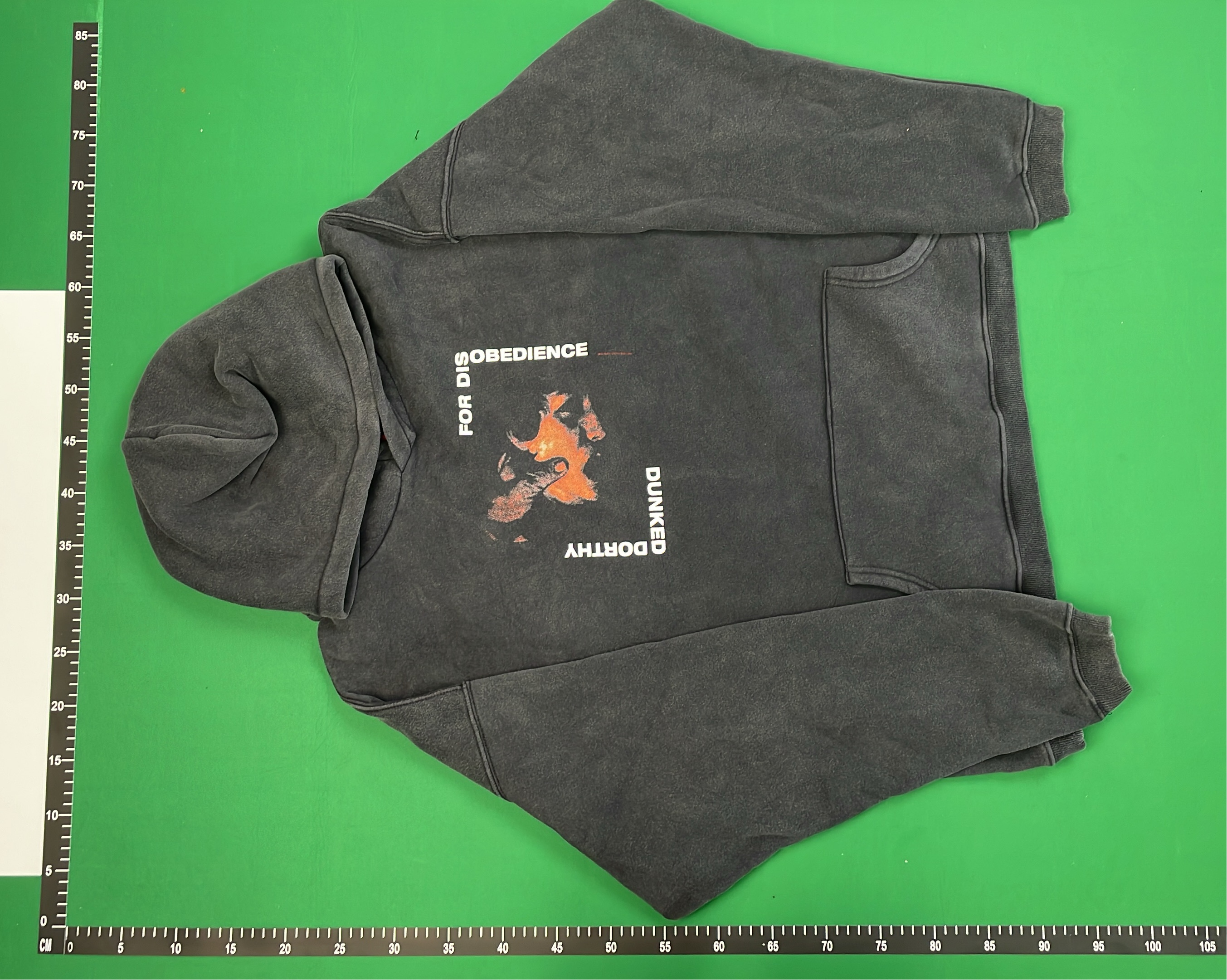 Black Hoodie with Red Logo Design