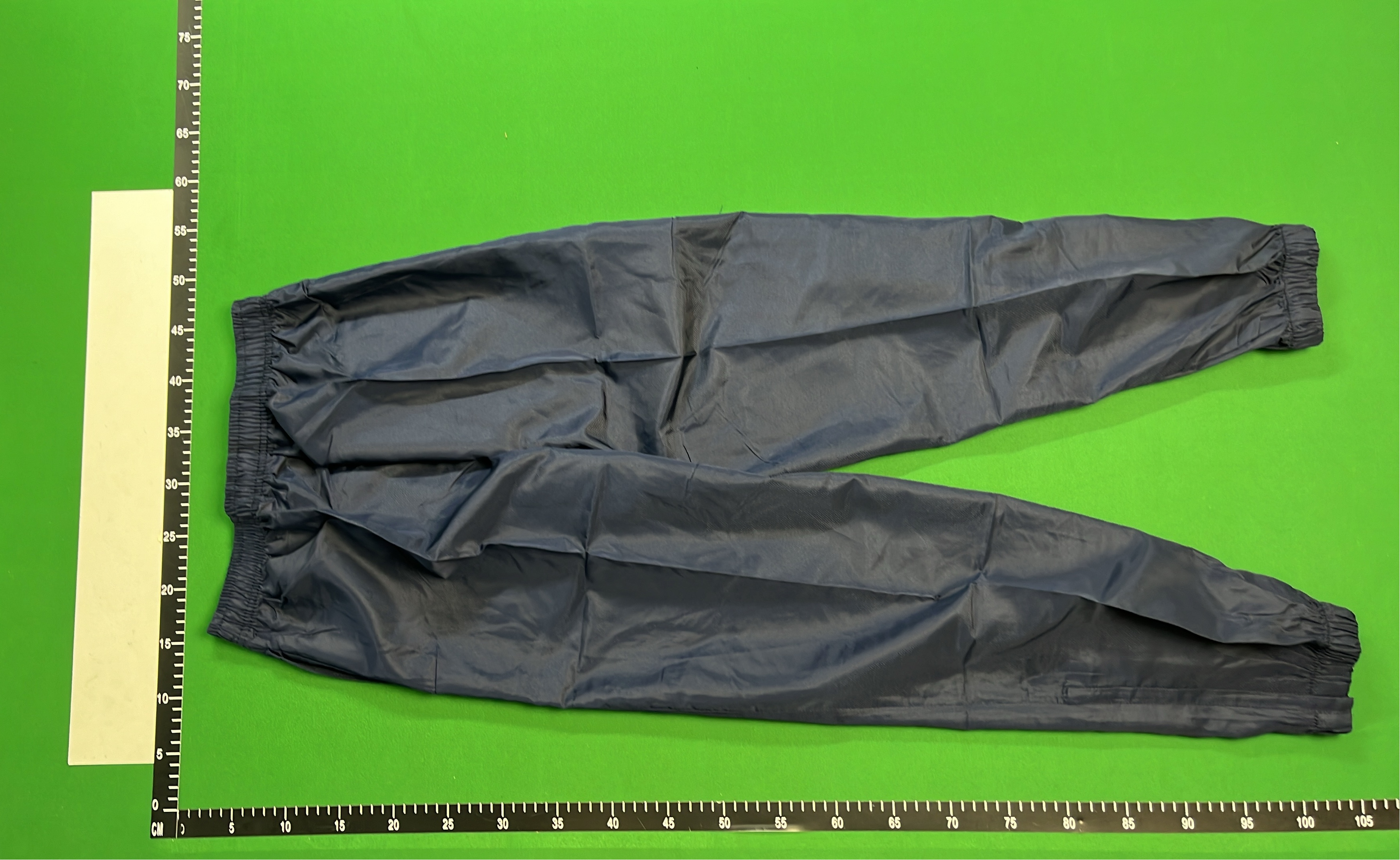 Navy Blue Lacoste Track Pants with White Stripes