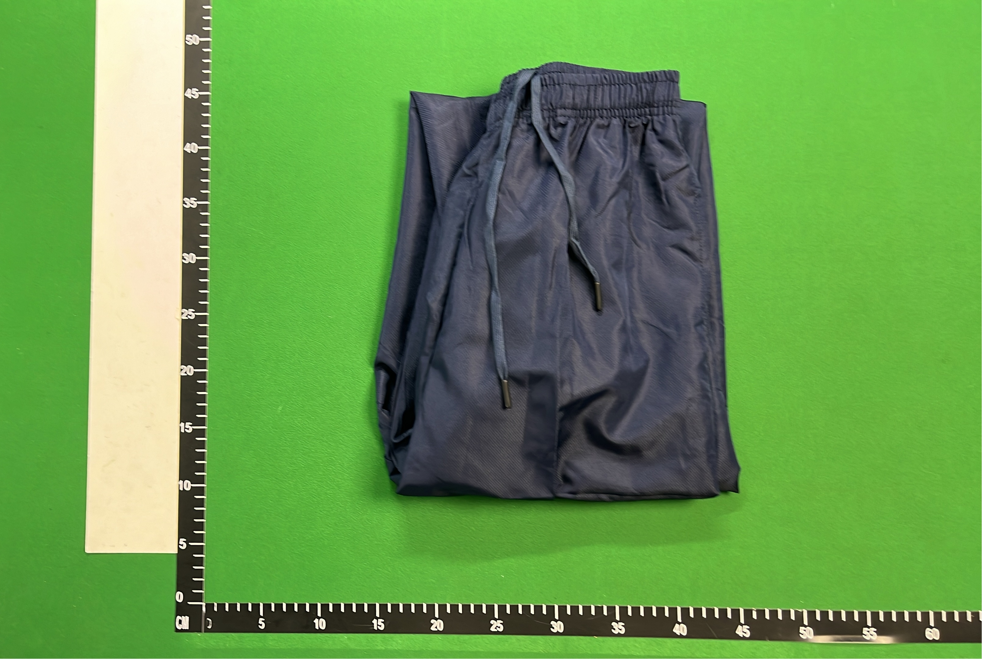Navy Blue Lacoste Track Pants with White Stripes