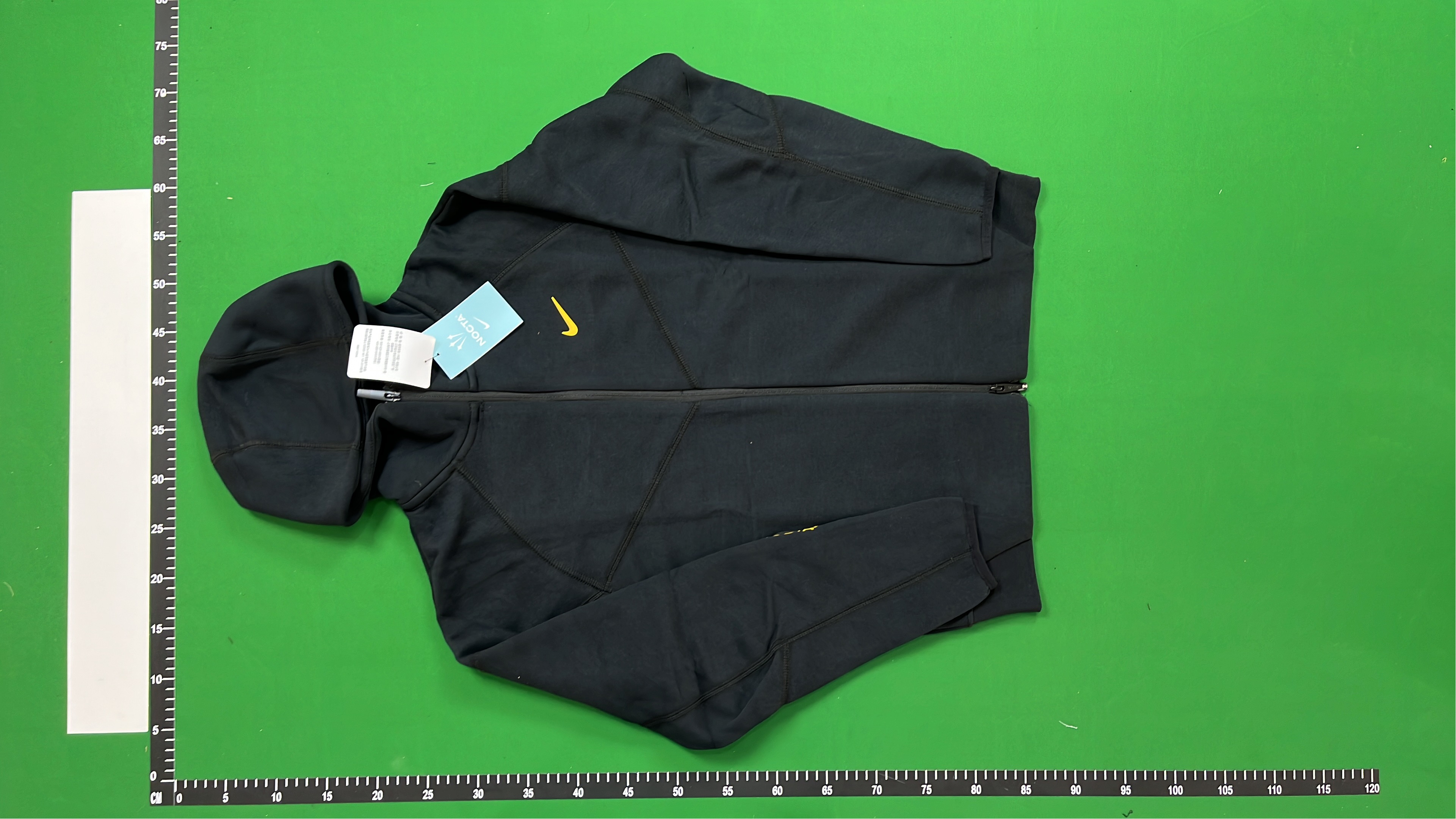 Men's Light Blue Full-Zip Hoodie with Nike Logo