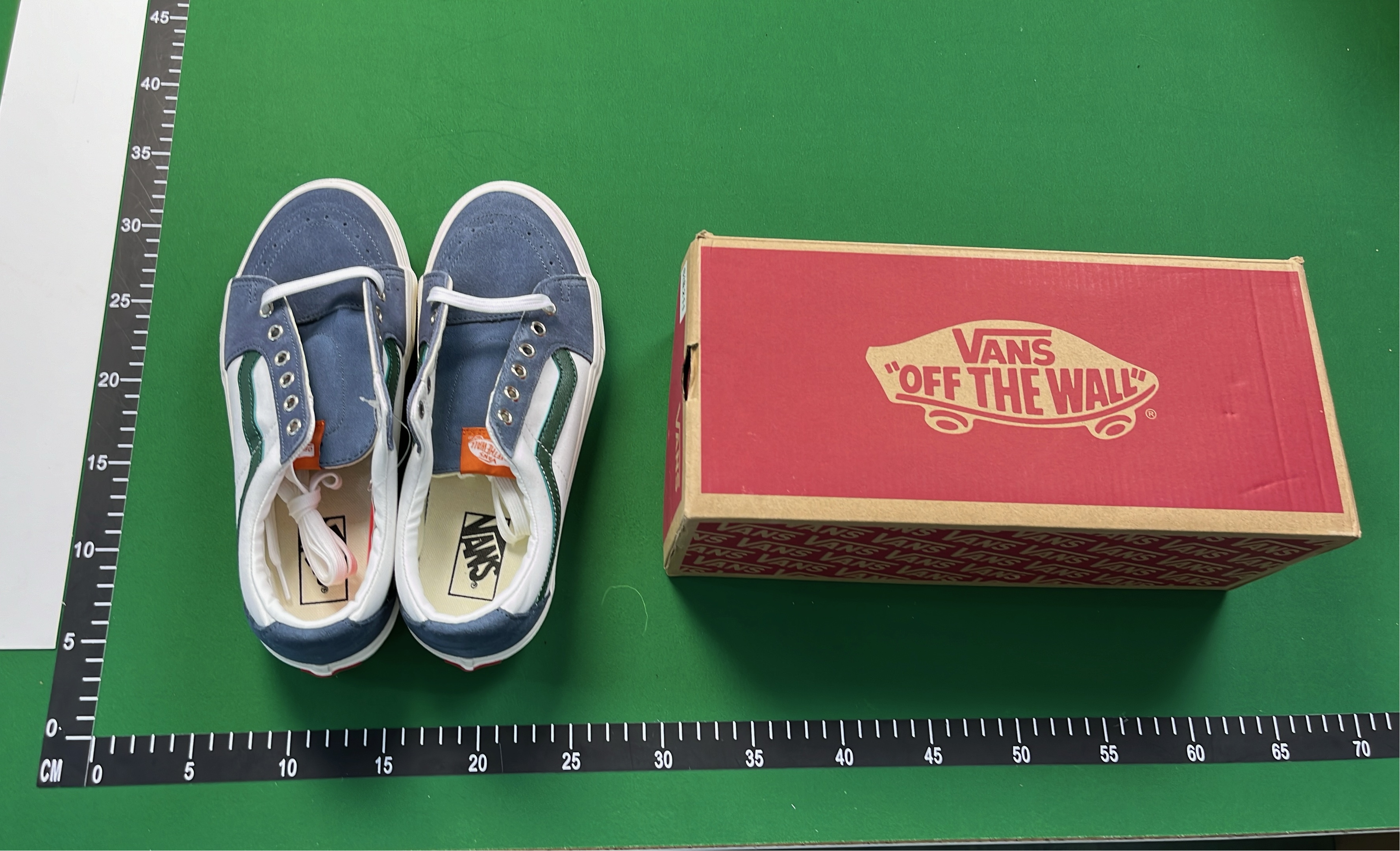 Vans Old Skool Skate Shoe in Navy and White